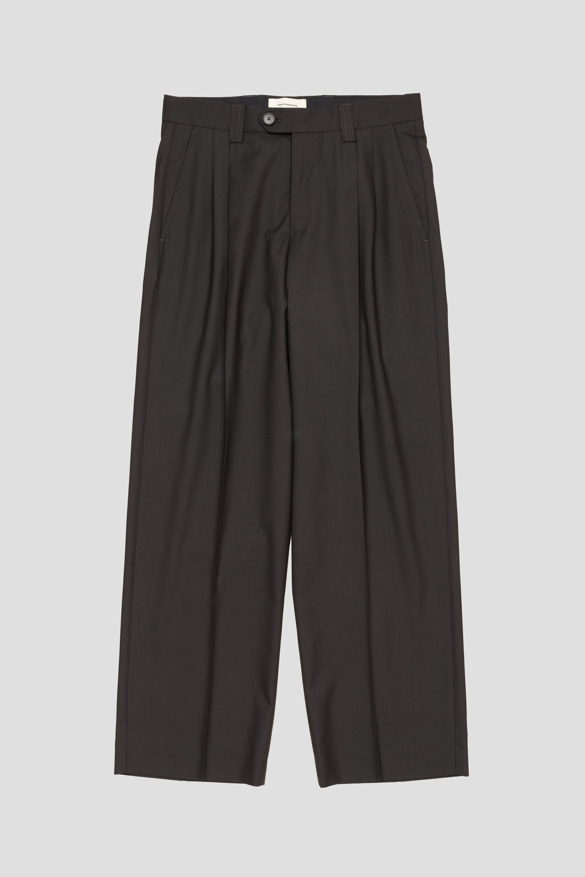 Classic Trousers Coffee Twill Wool