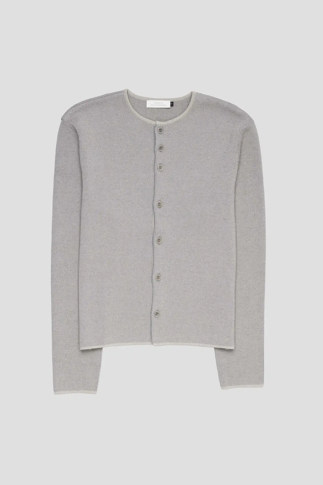 AmomentoStripe Button Up Cardigan Grey