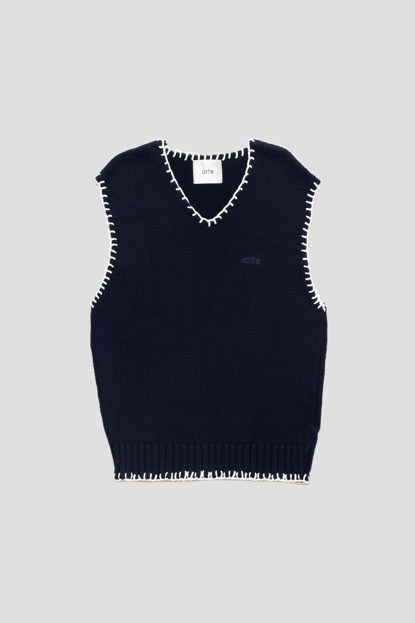 Karl Stitching Vest Navy