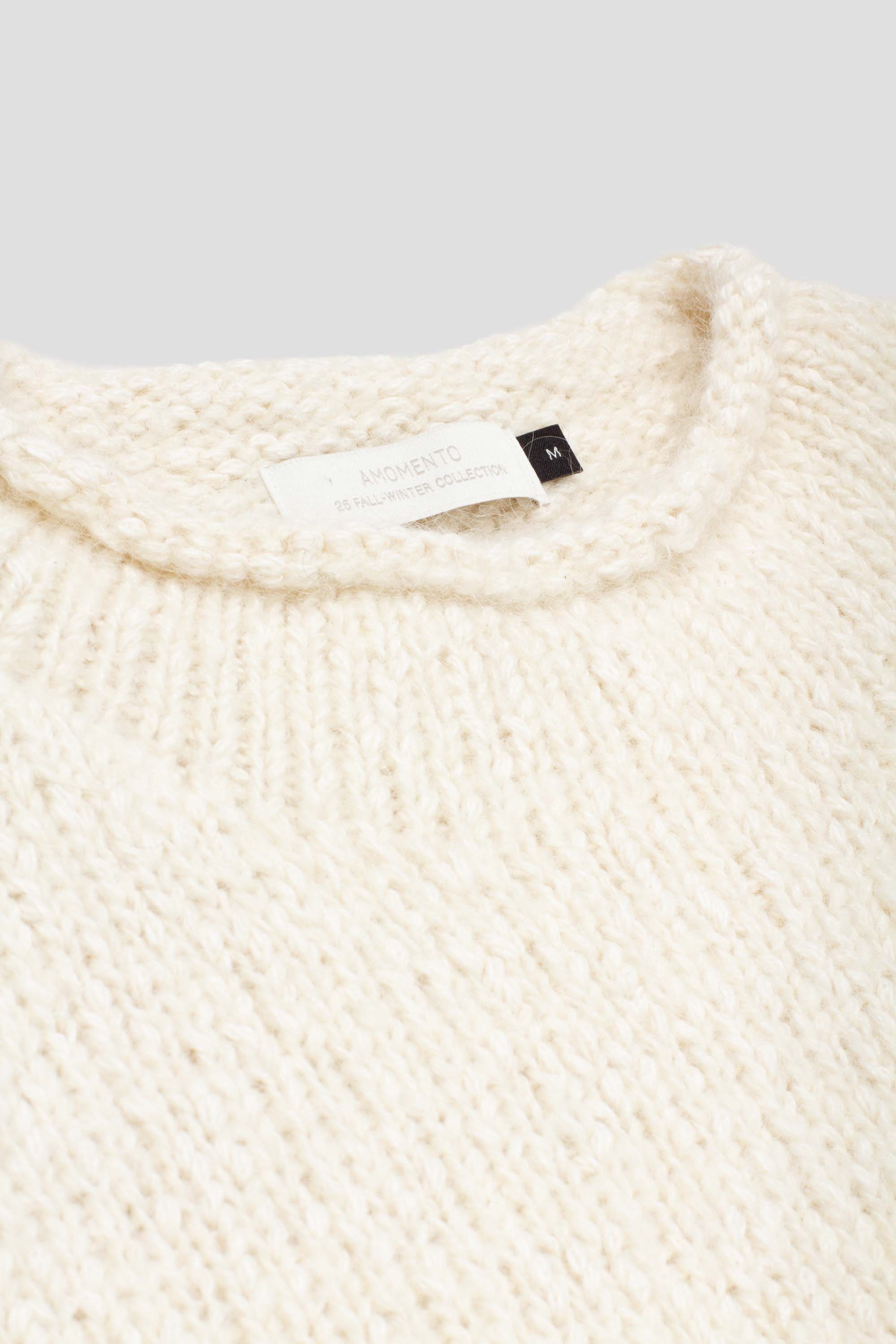 Hairy Slub Pullover Ecru