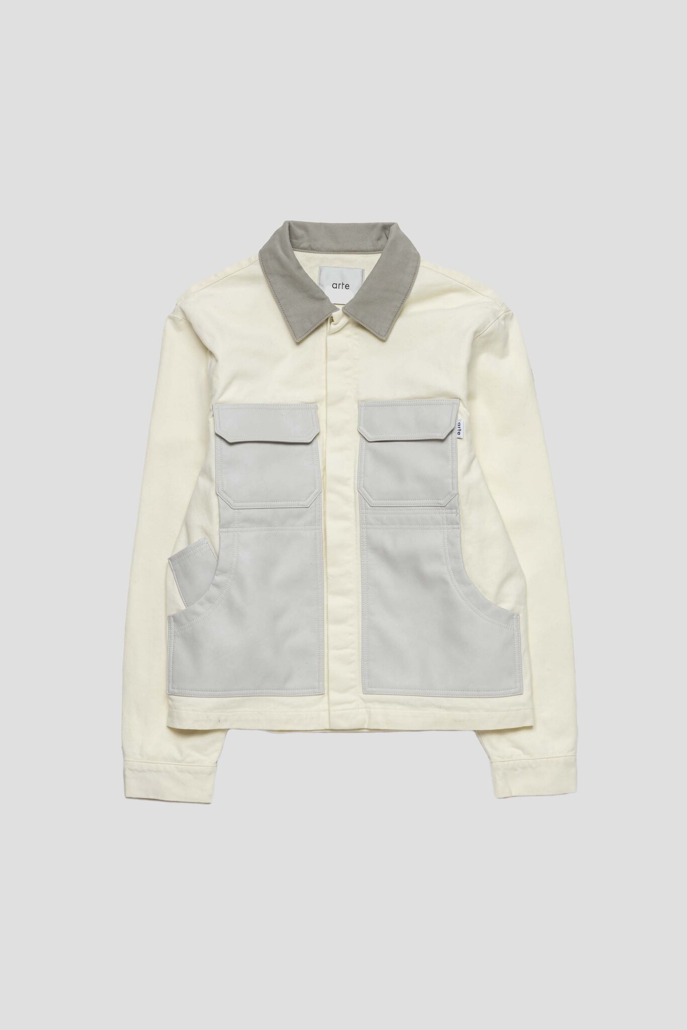 John Contrast Jacket Cream/Grey