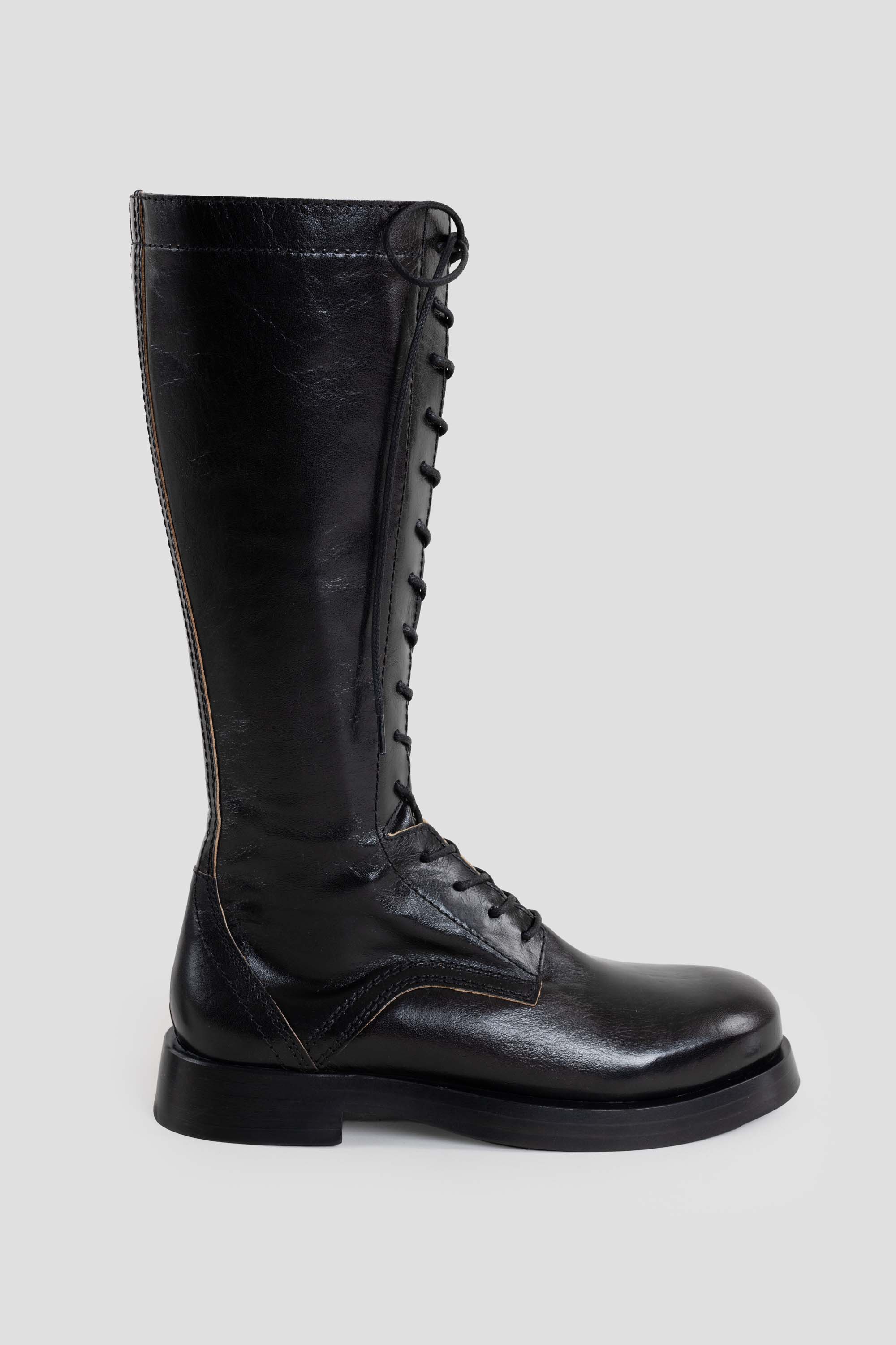 Miista Mera Cord Tall Boots Black