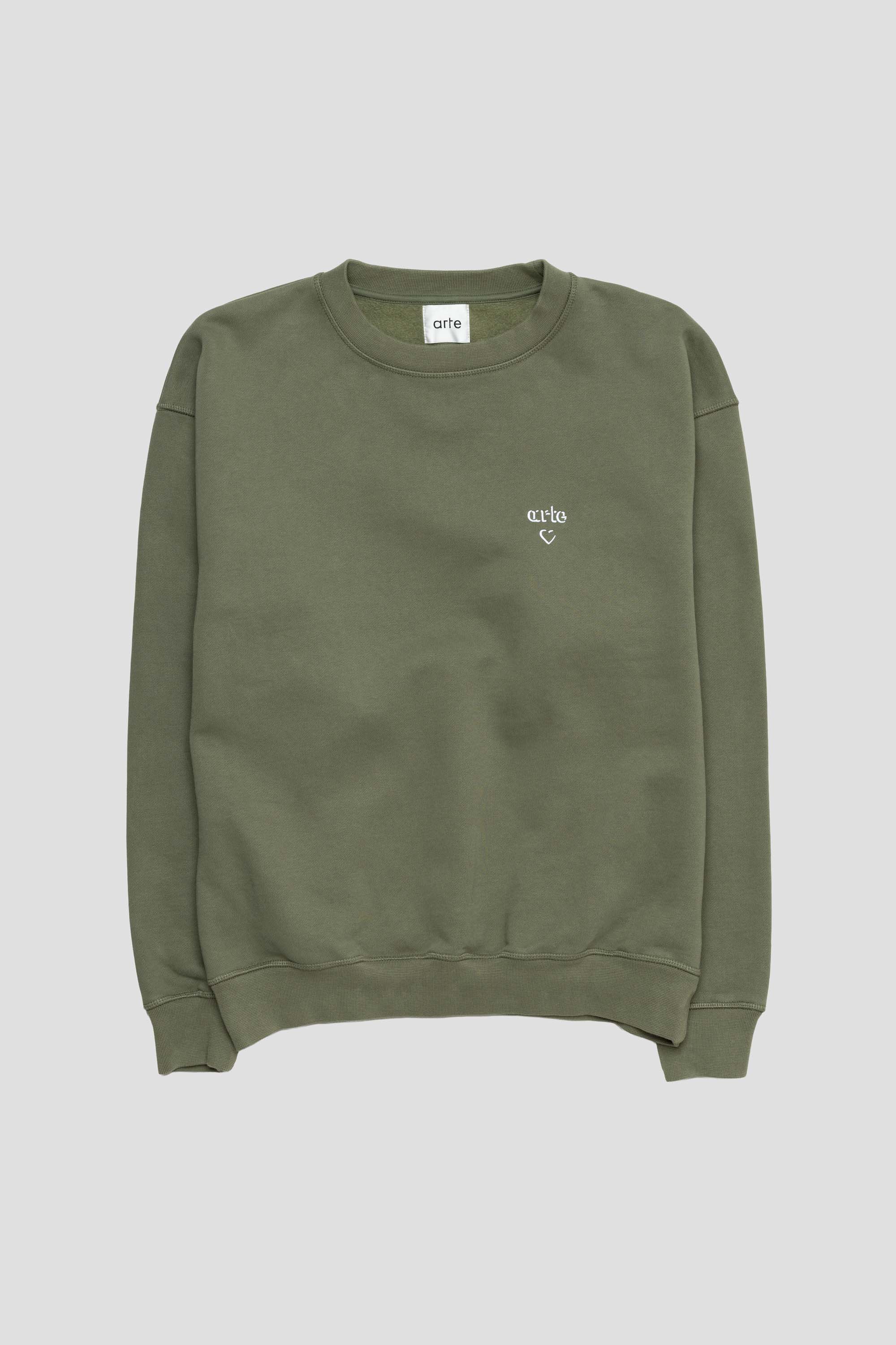 Heart Crewneck Green