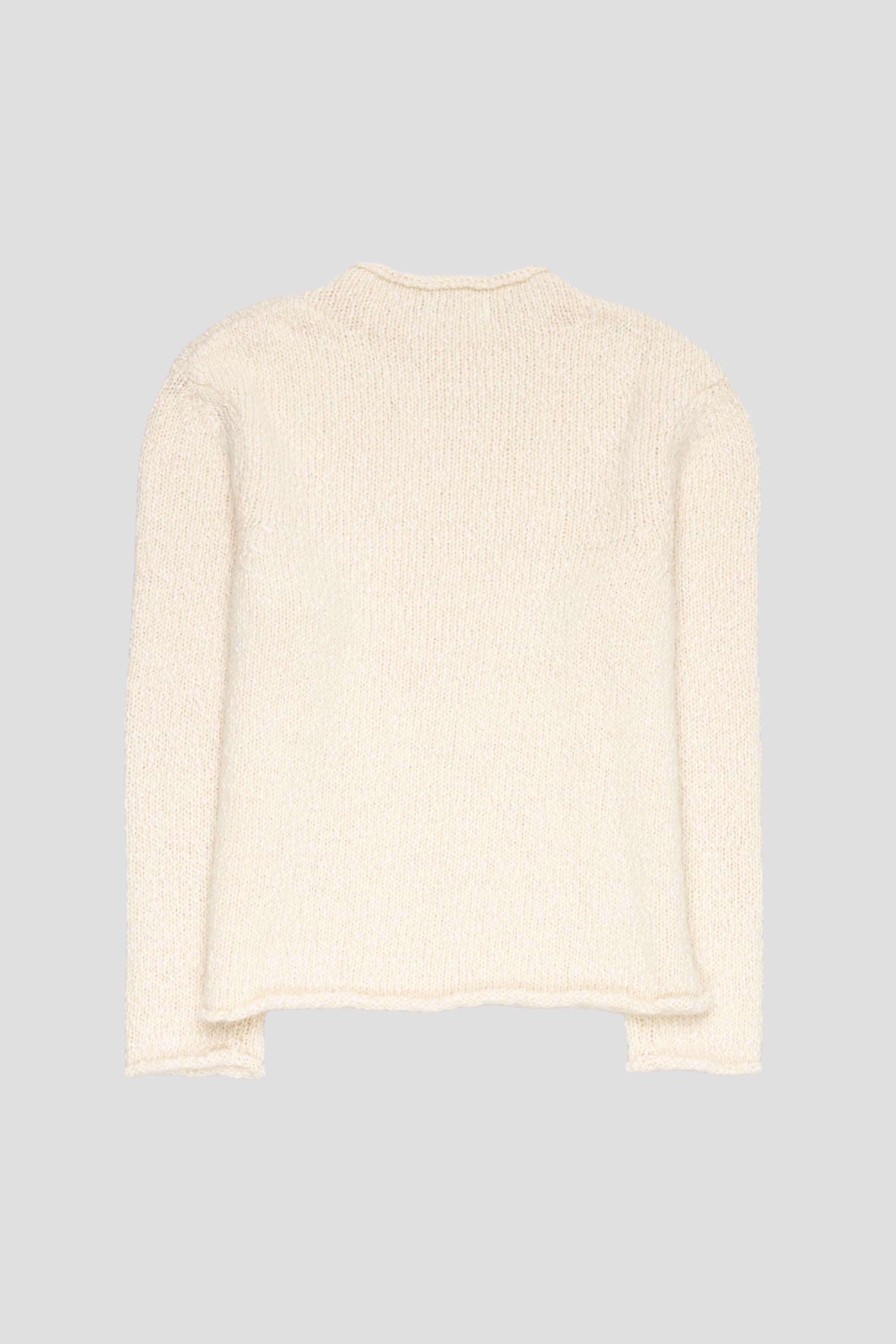 Hairy Slub Pullover Ecru