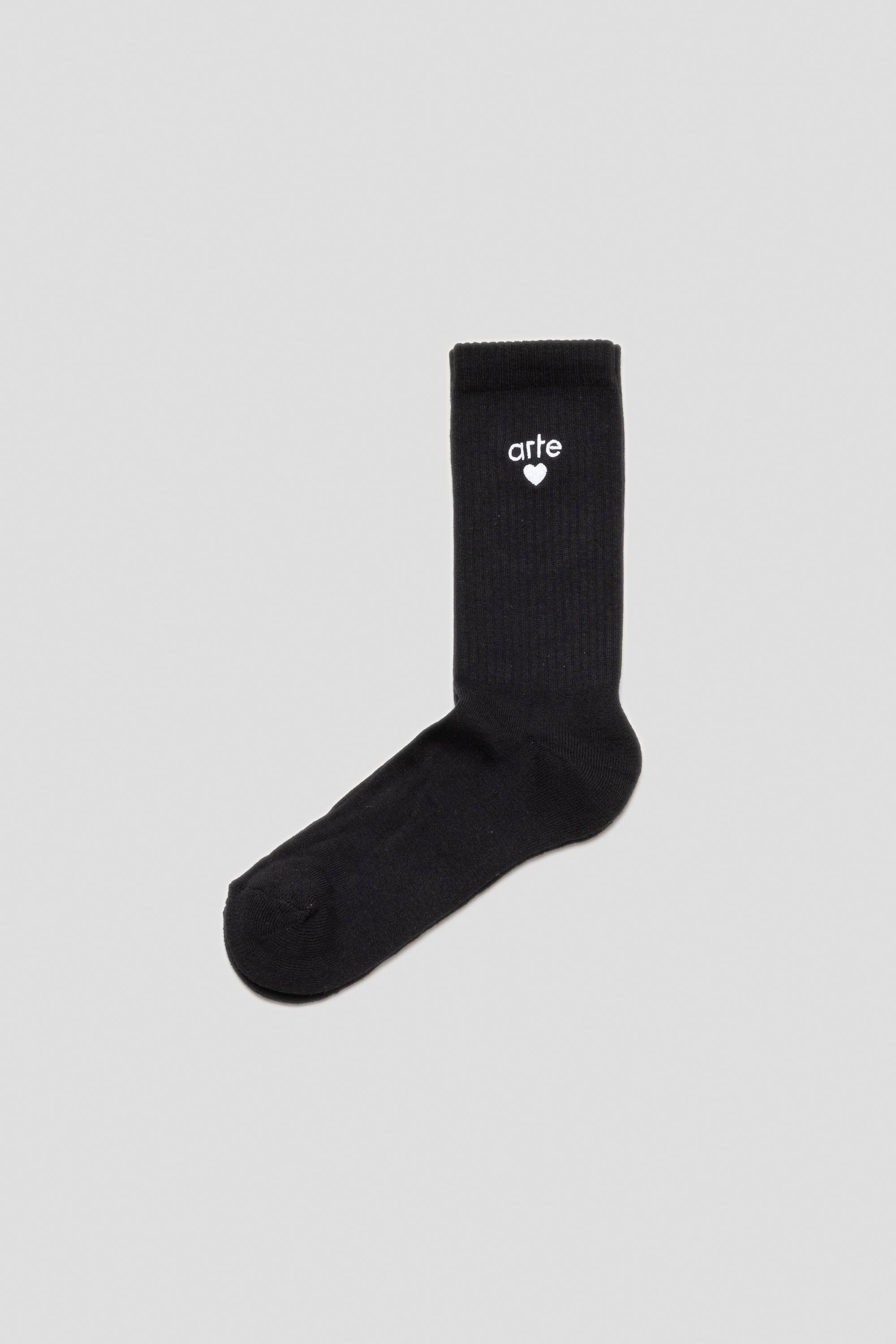 Basic Heart Socks Black