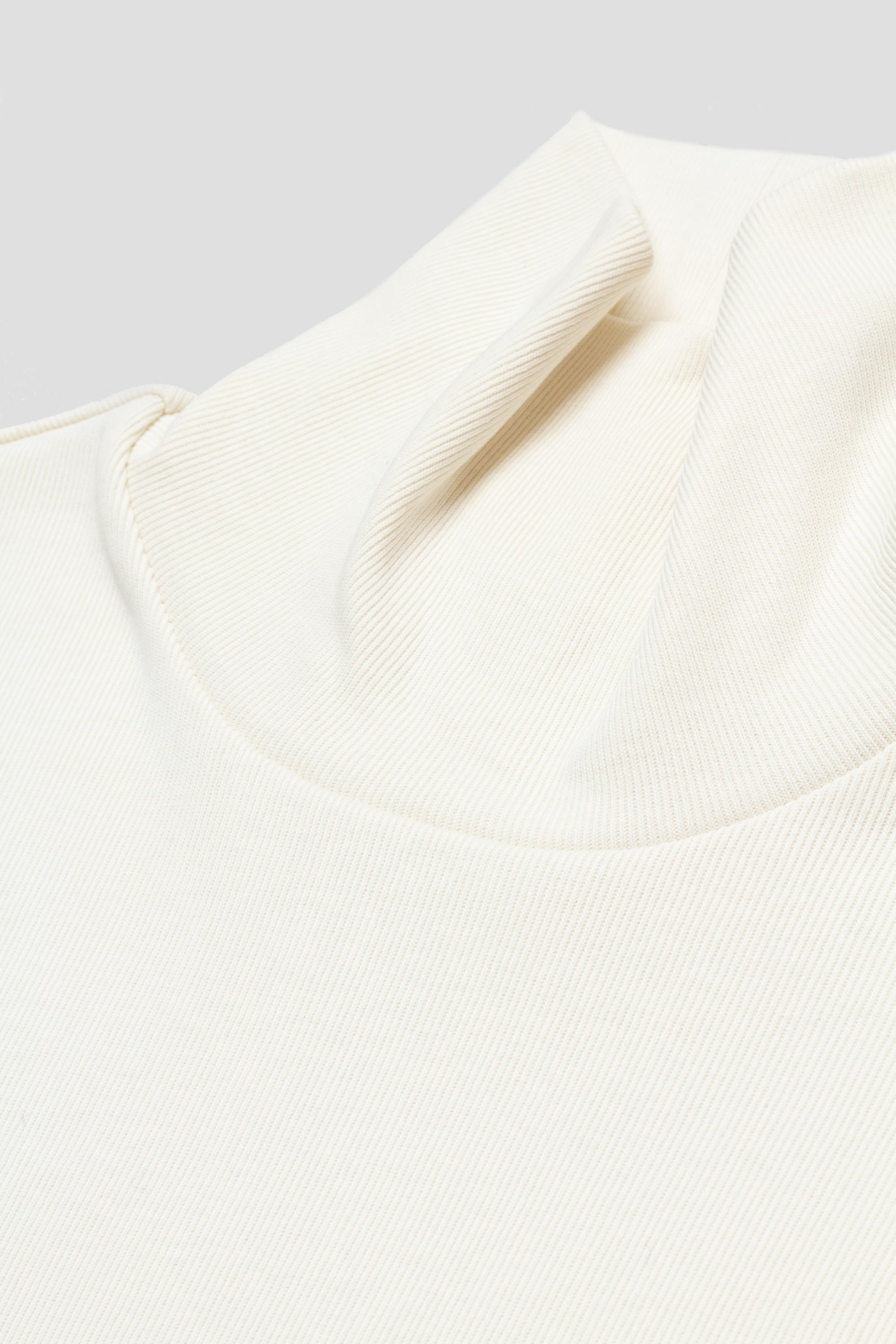 Slim Fit Turtle Neck T-Shirt Ivory