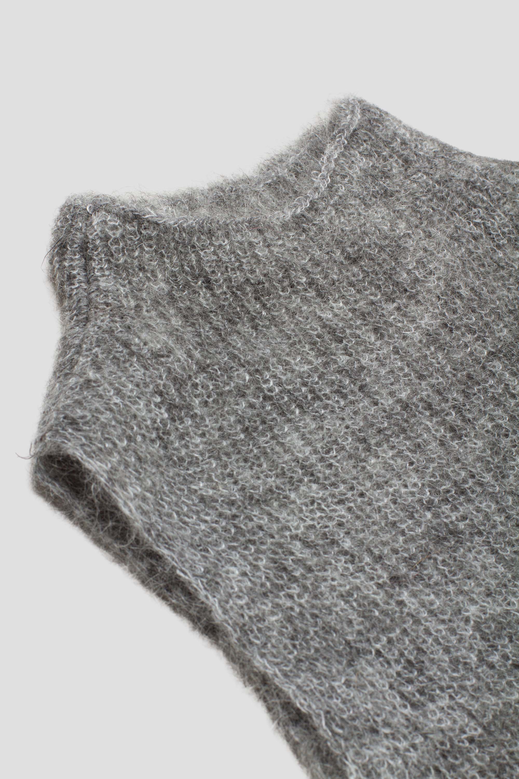 Sheer Sleeveless Top Melange Grey