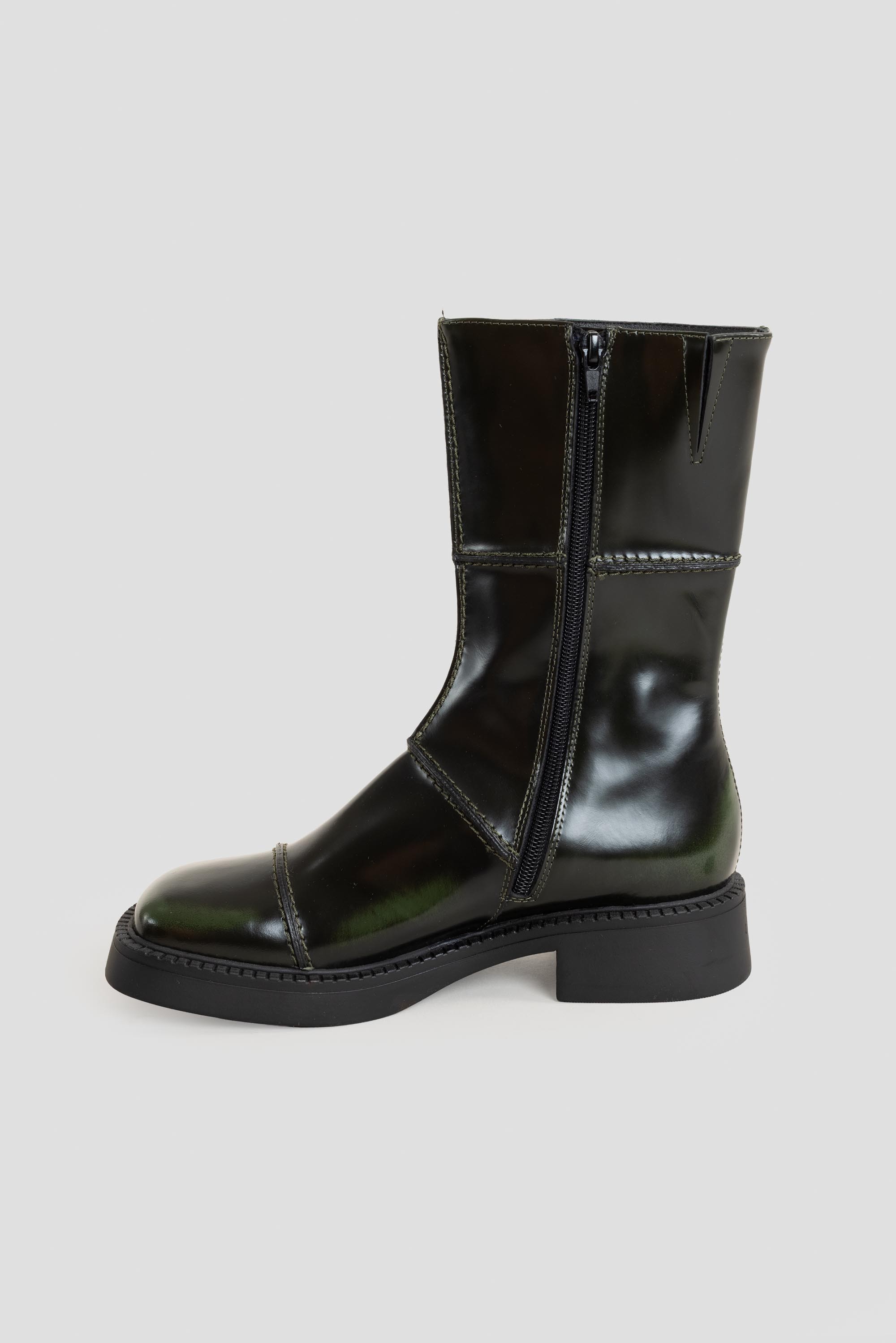 Dahlia Ankle Boots Khaki/Black