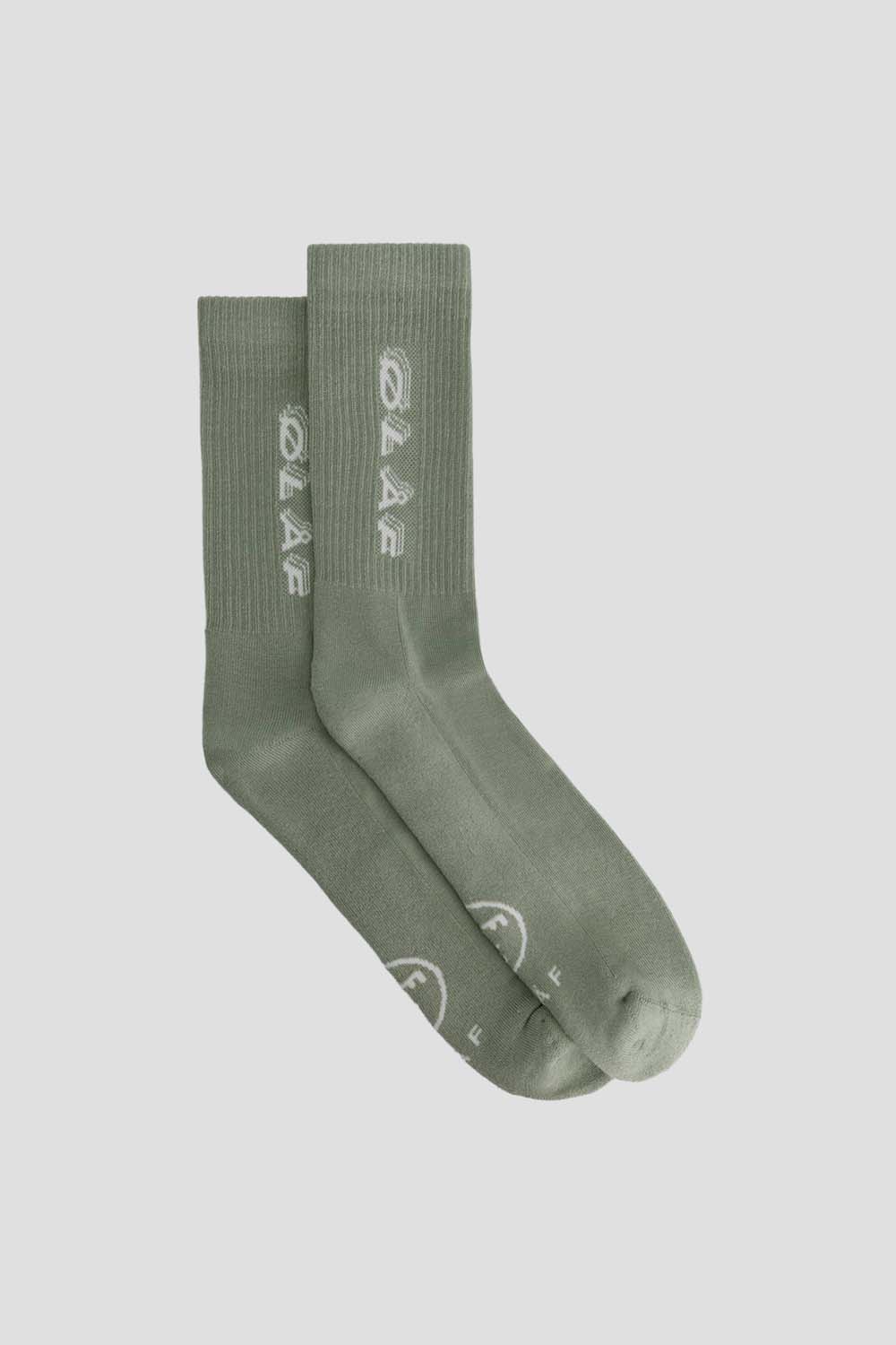 Triple Italic Socks Green Milieu