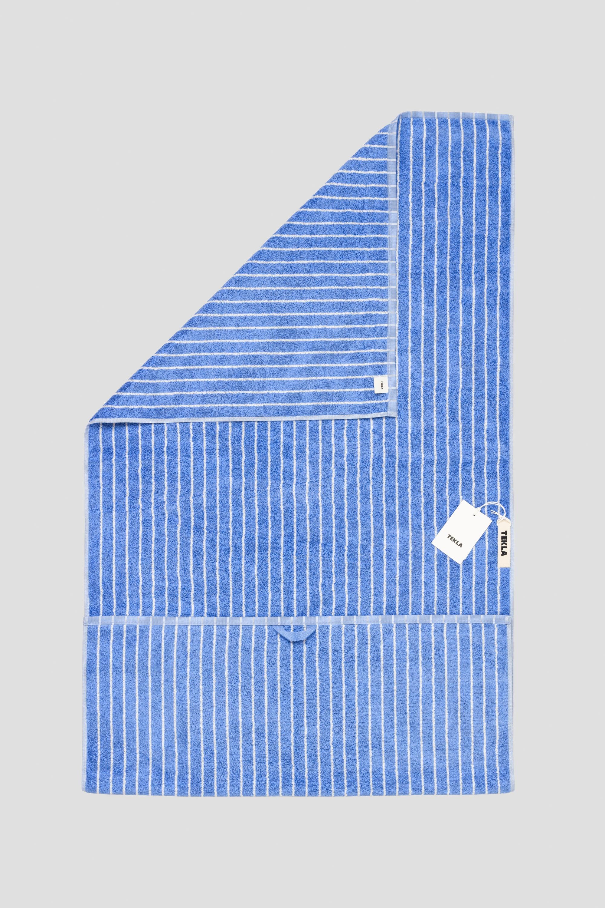 Terry Towel Bath Towel Blue Stripes