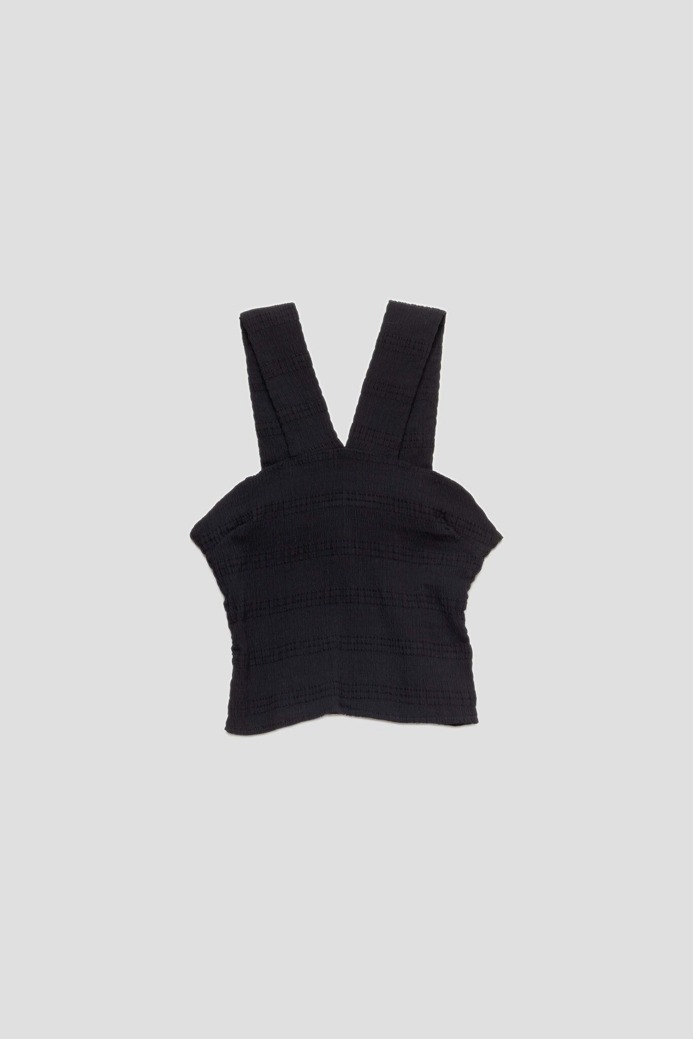 Oman V Neckline Straps Top Black