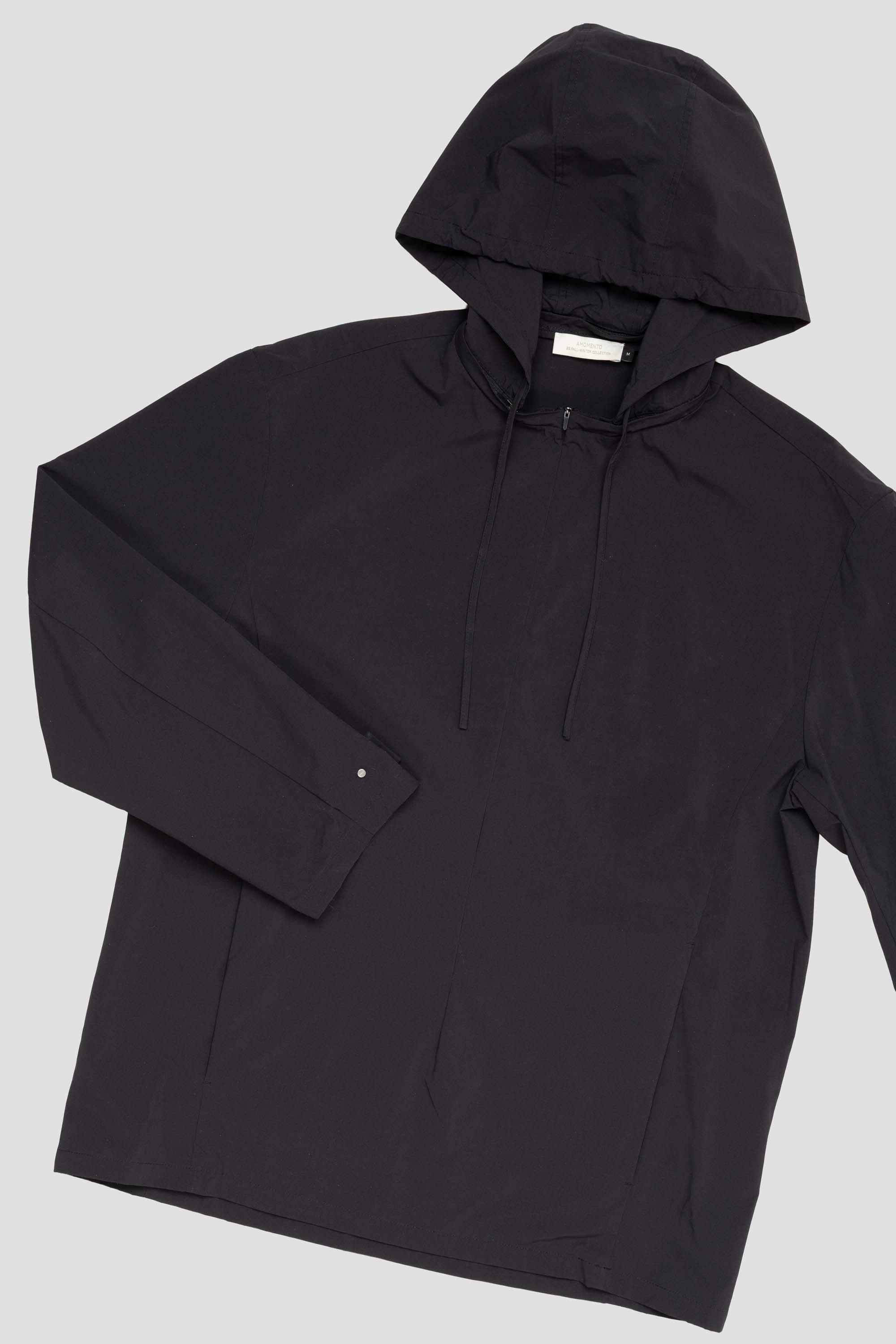 Detachable Hood Shirt Black