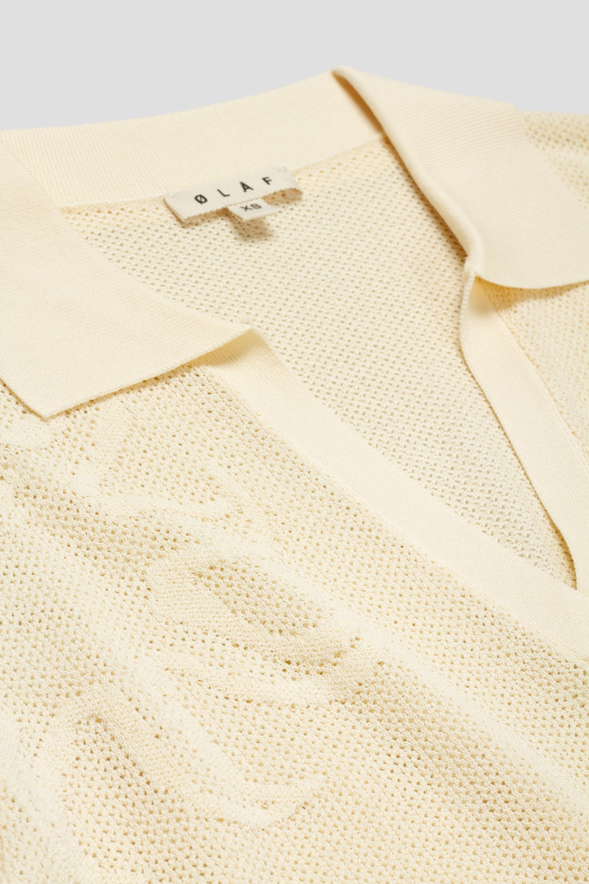 Women's Sun Knitted Polo Top Buttermilk