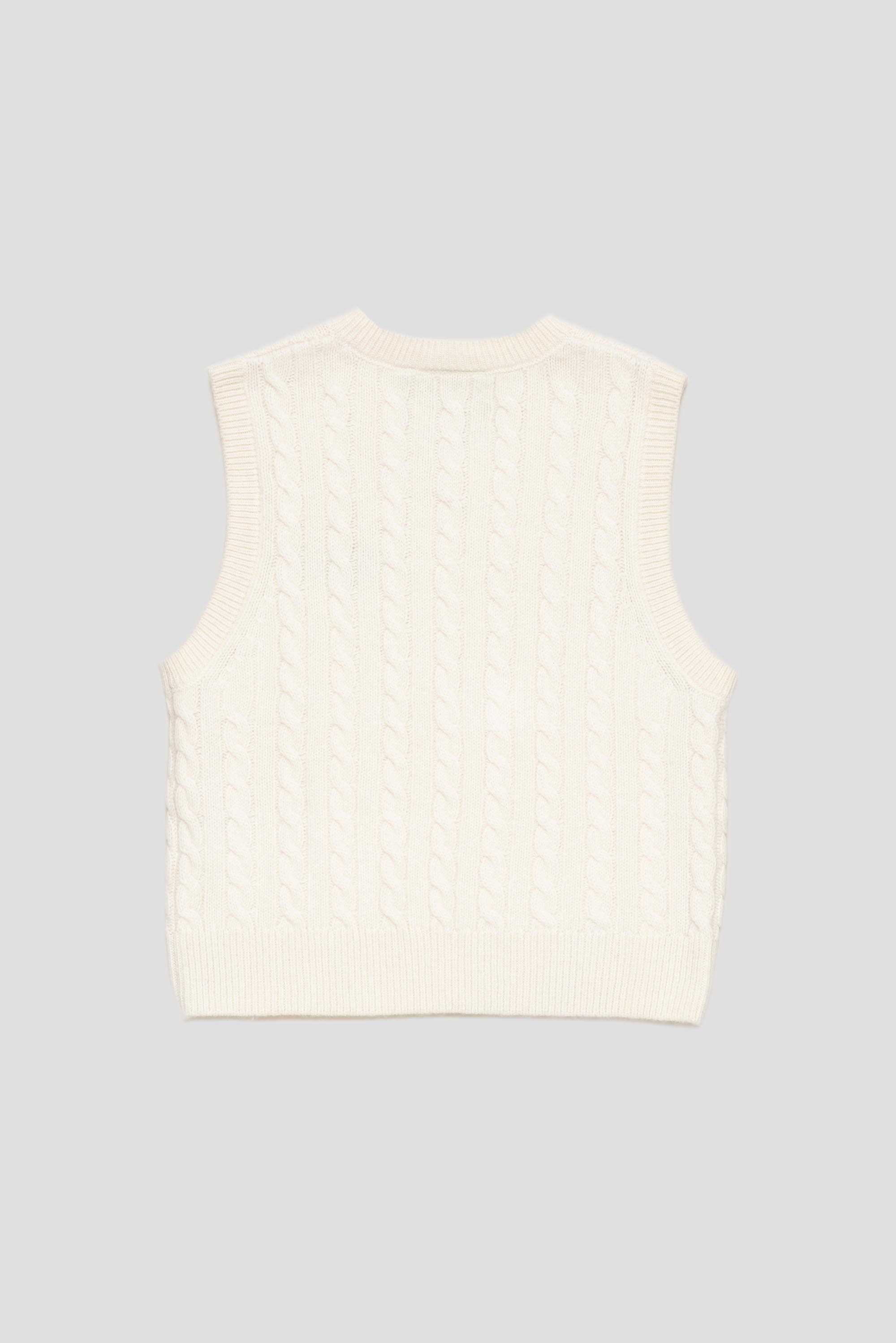 Women's Signature Vest Sweater Natural/Dusty Ice