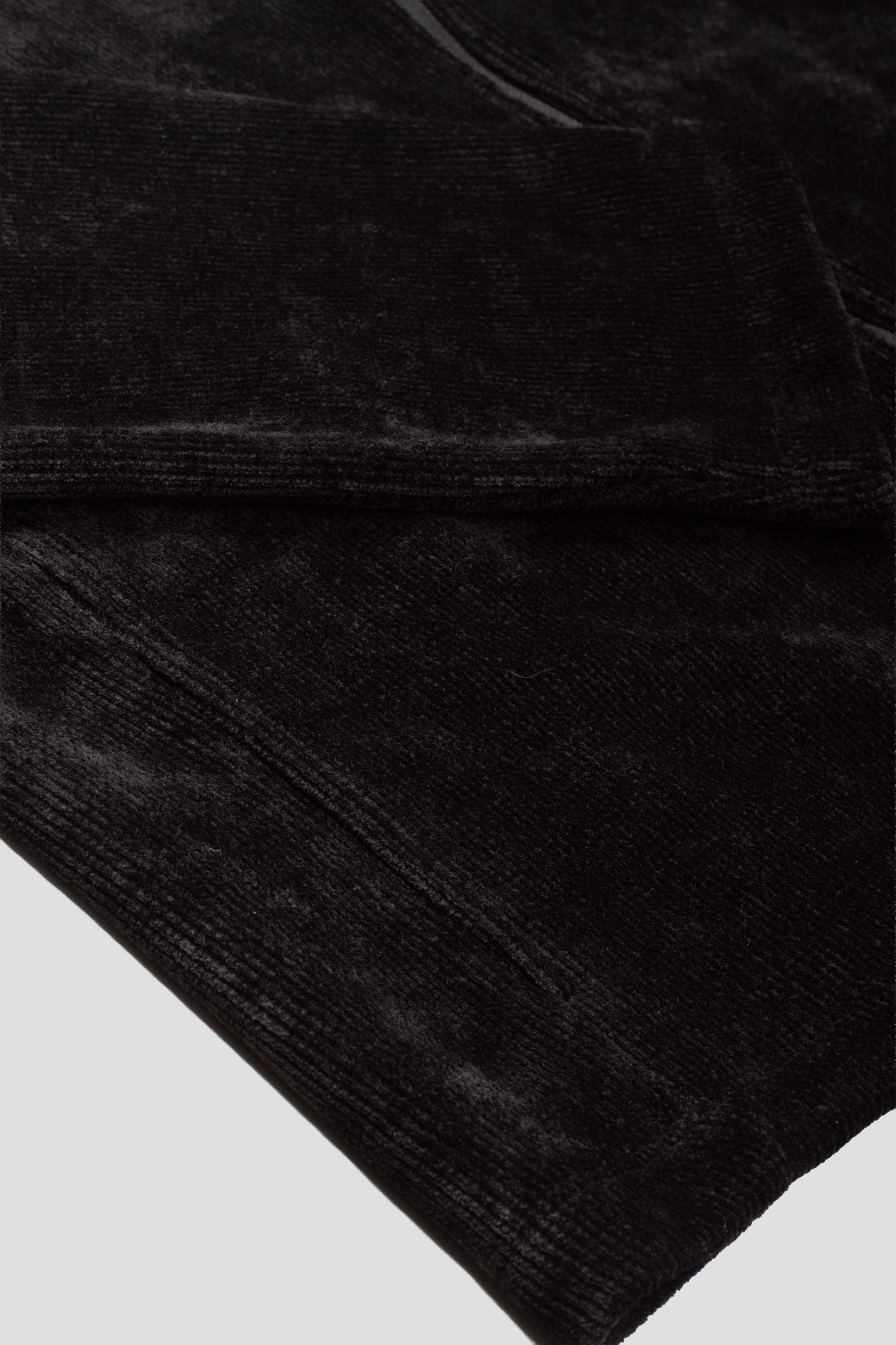Velvet Zip Up Jumper Black