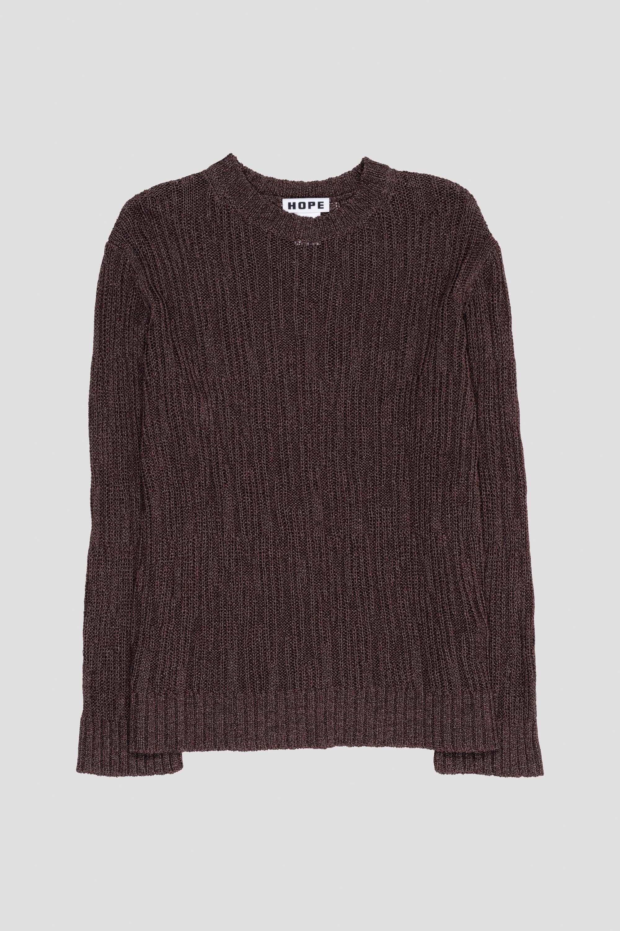 Twig Sweater Brown Bark Rib