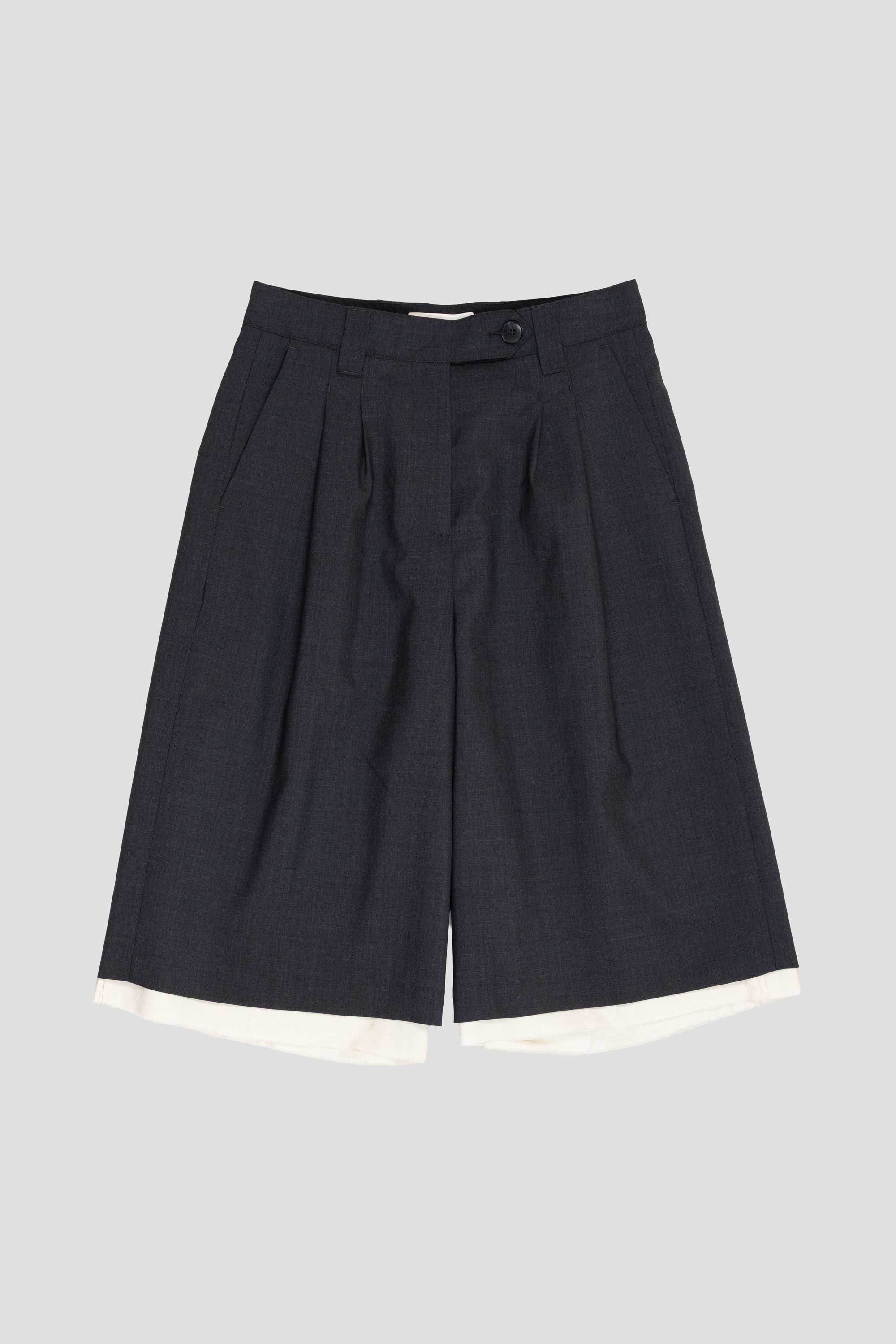 Women's Slash Shorts Dark Grey Tropical Wool