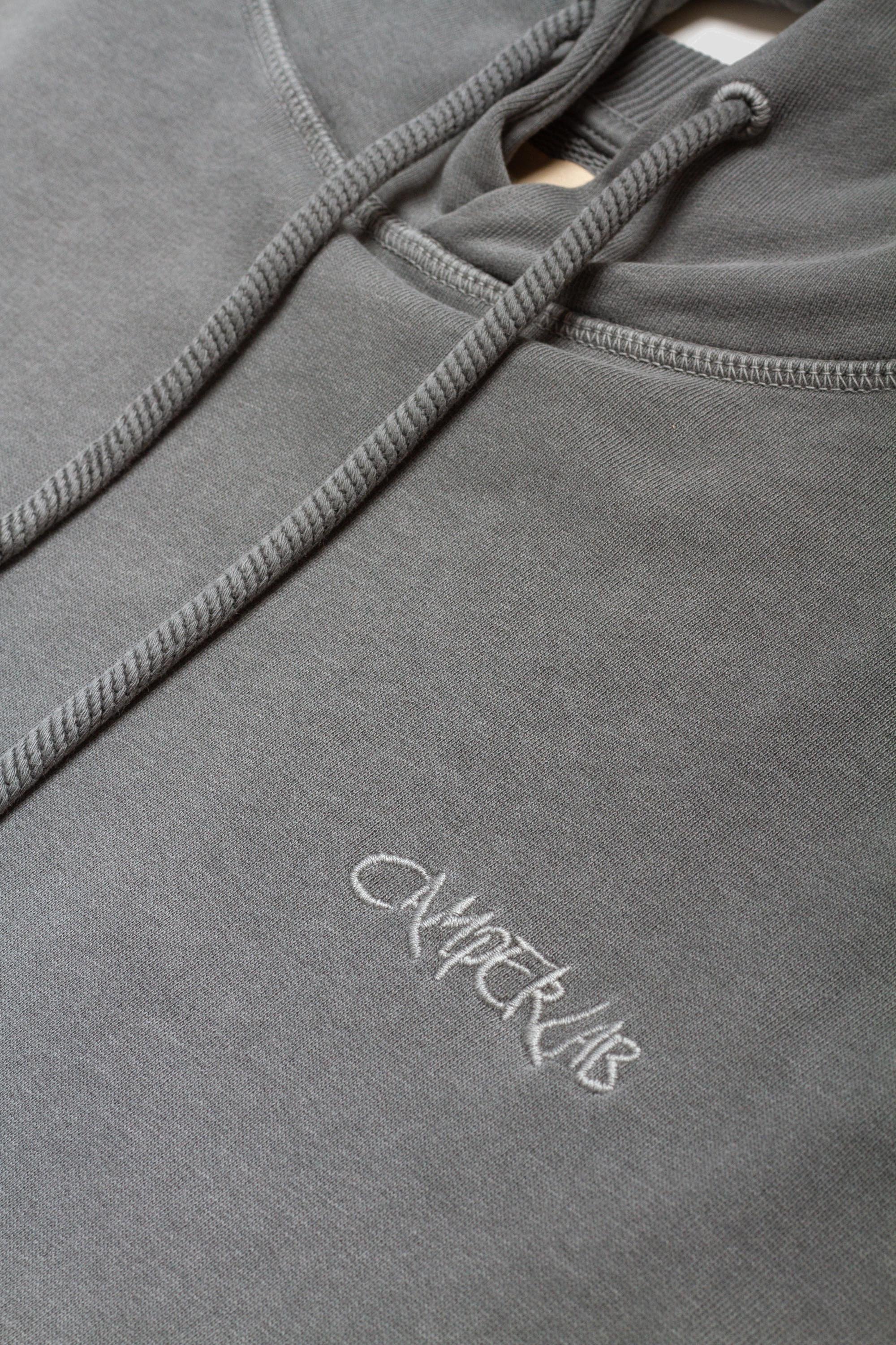 Mineral Dye Boxy Hoodie Dark Grey