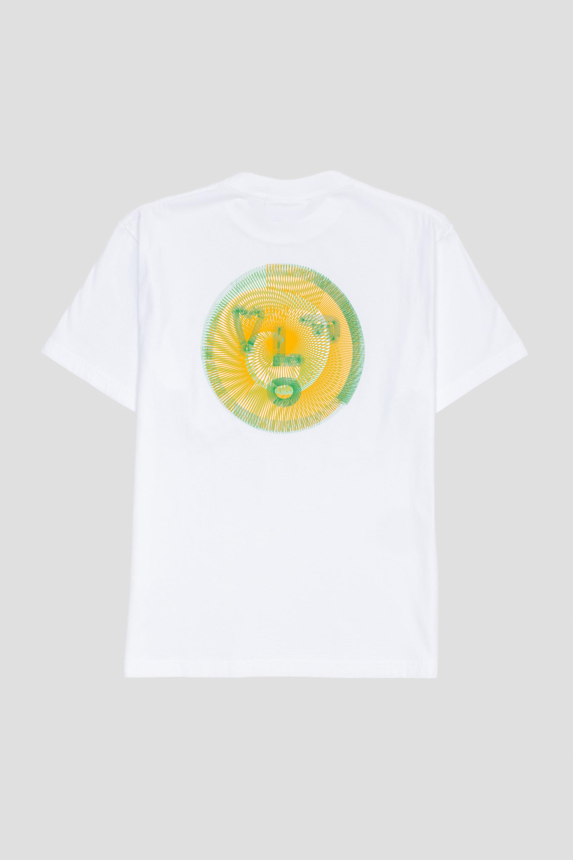 Spiral Face Tee Optical White