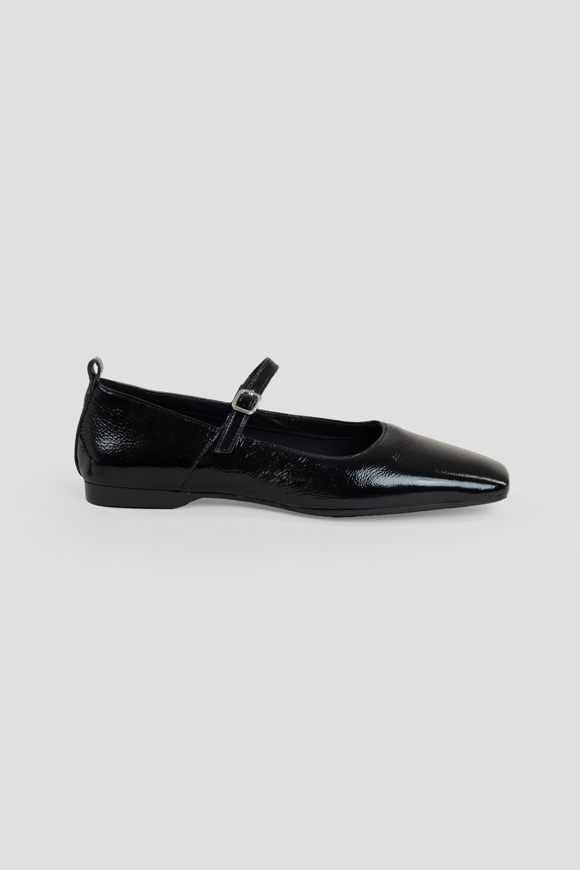 Delia Mary-Jane Flats Black Patent