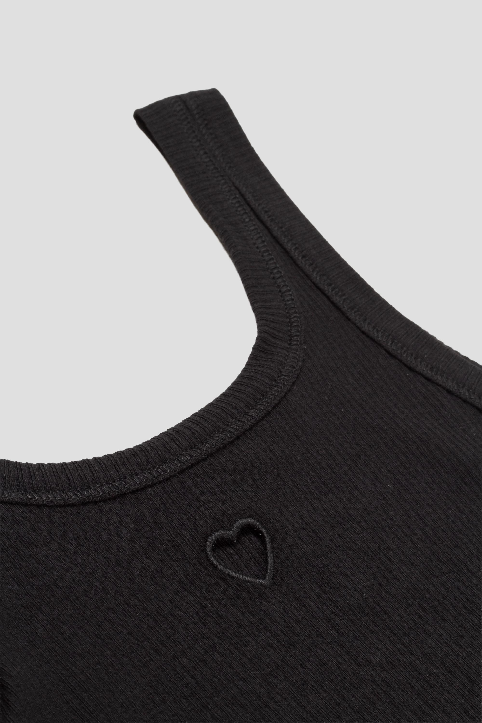 Heart Bra Black