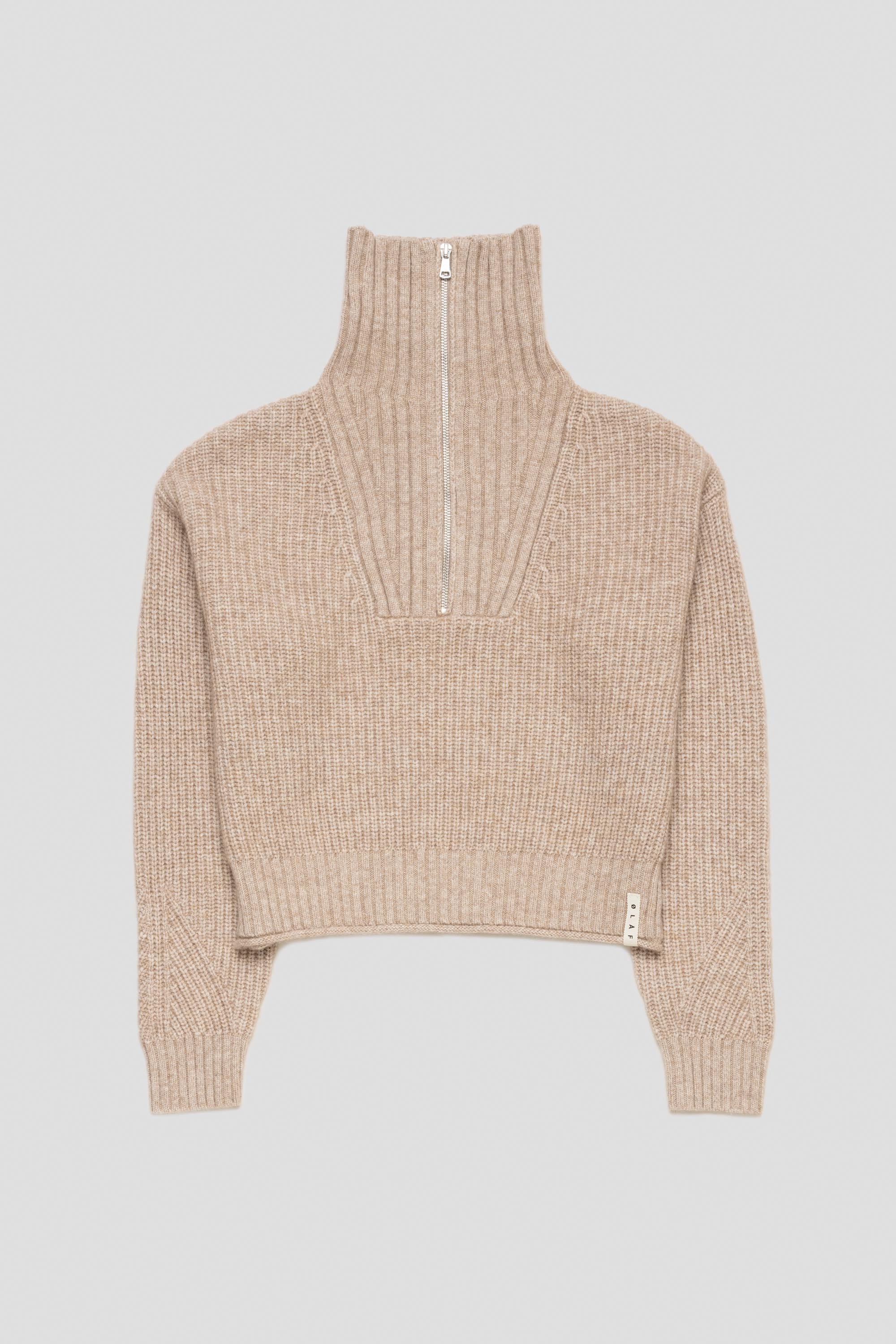 Women's Merino Half Zip Knit Oatmeal