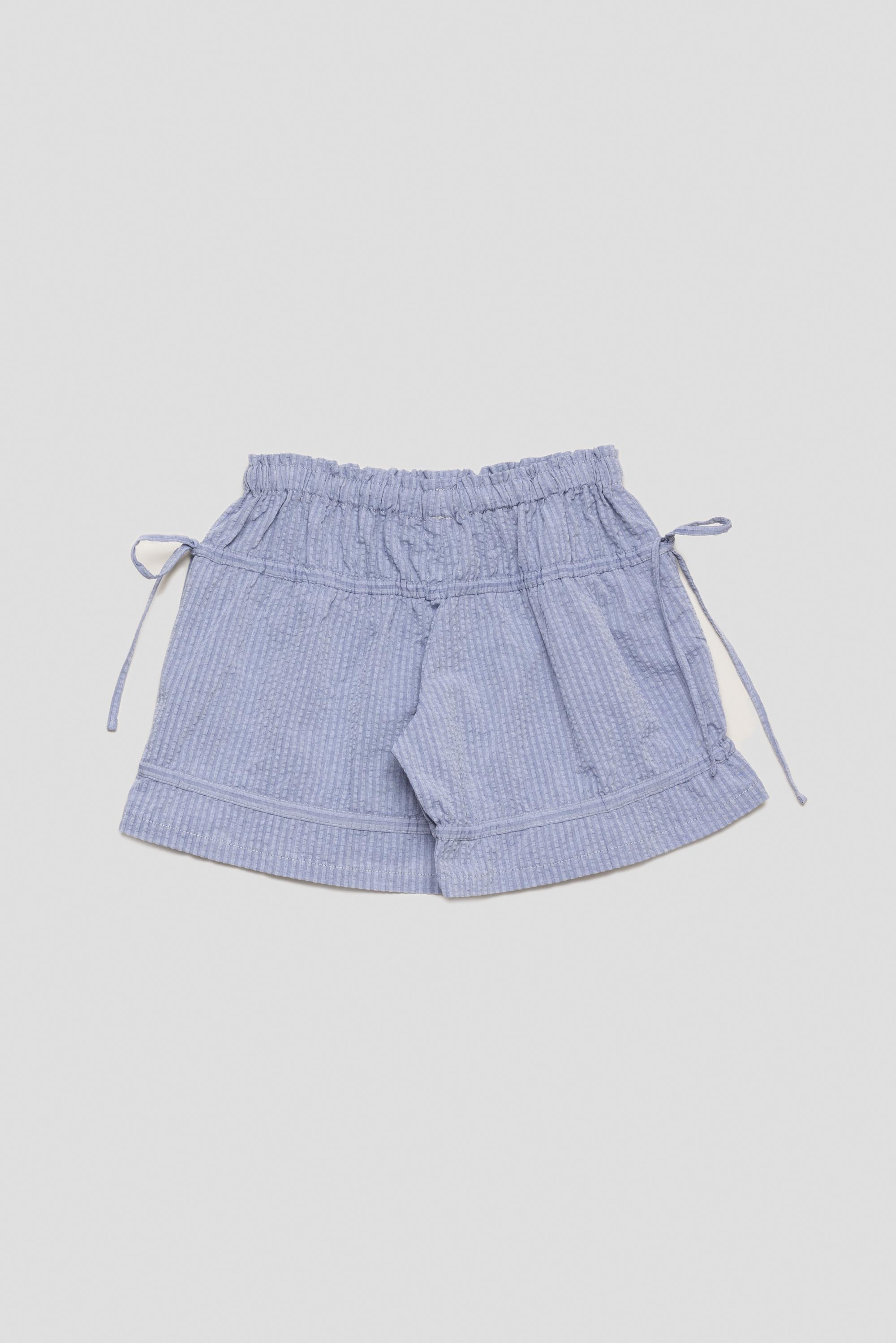 Ruched Shorts Blue/Silver