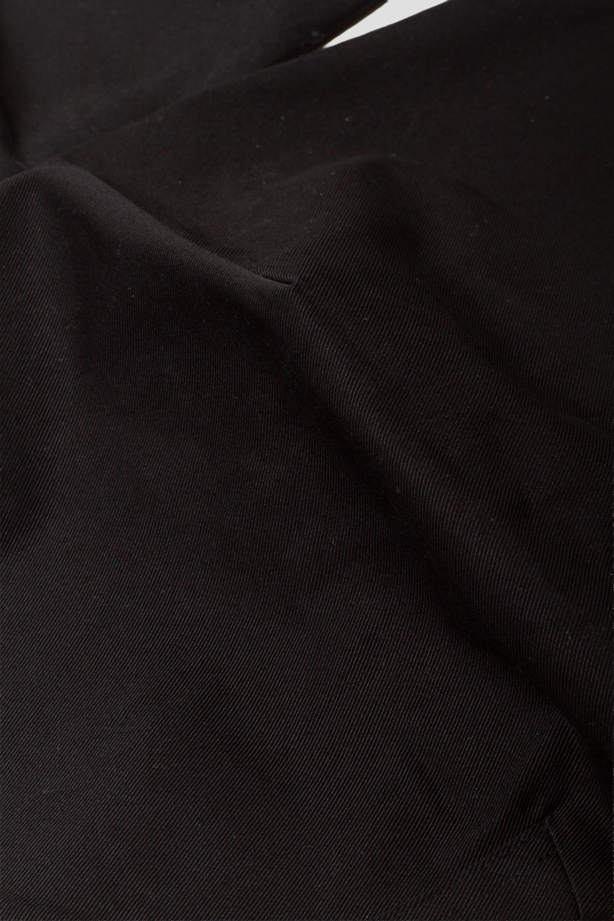 Darted Wide Cotton Trousers Black