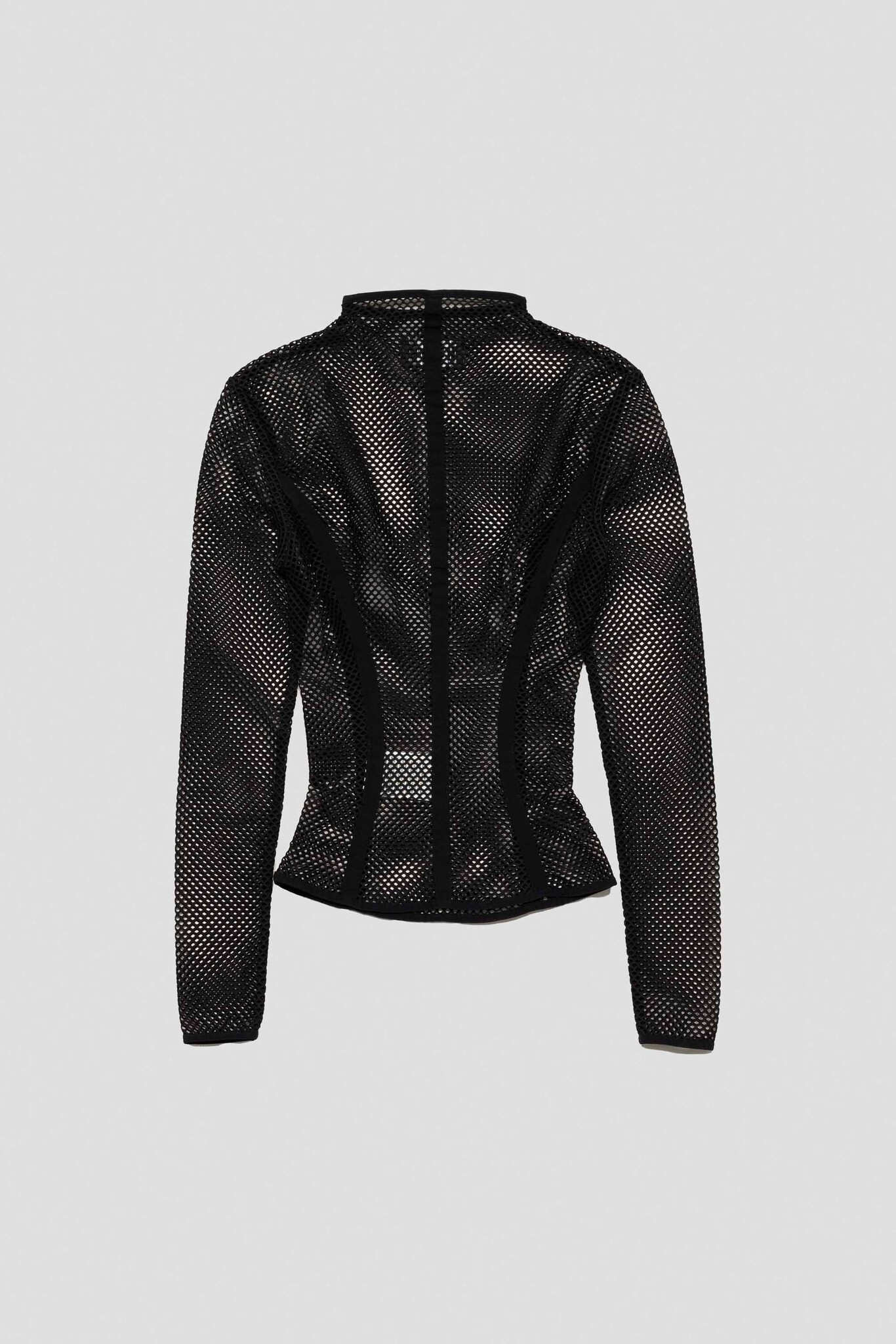 Fishnet Turtleneck Black