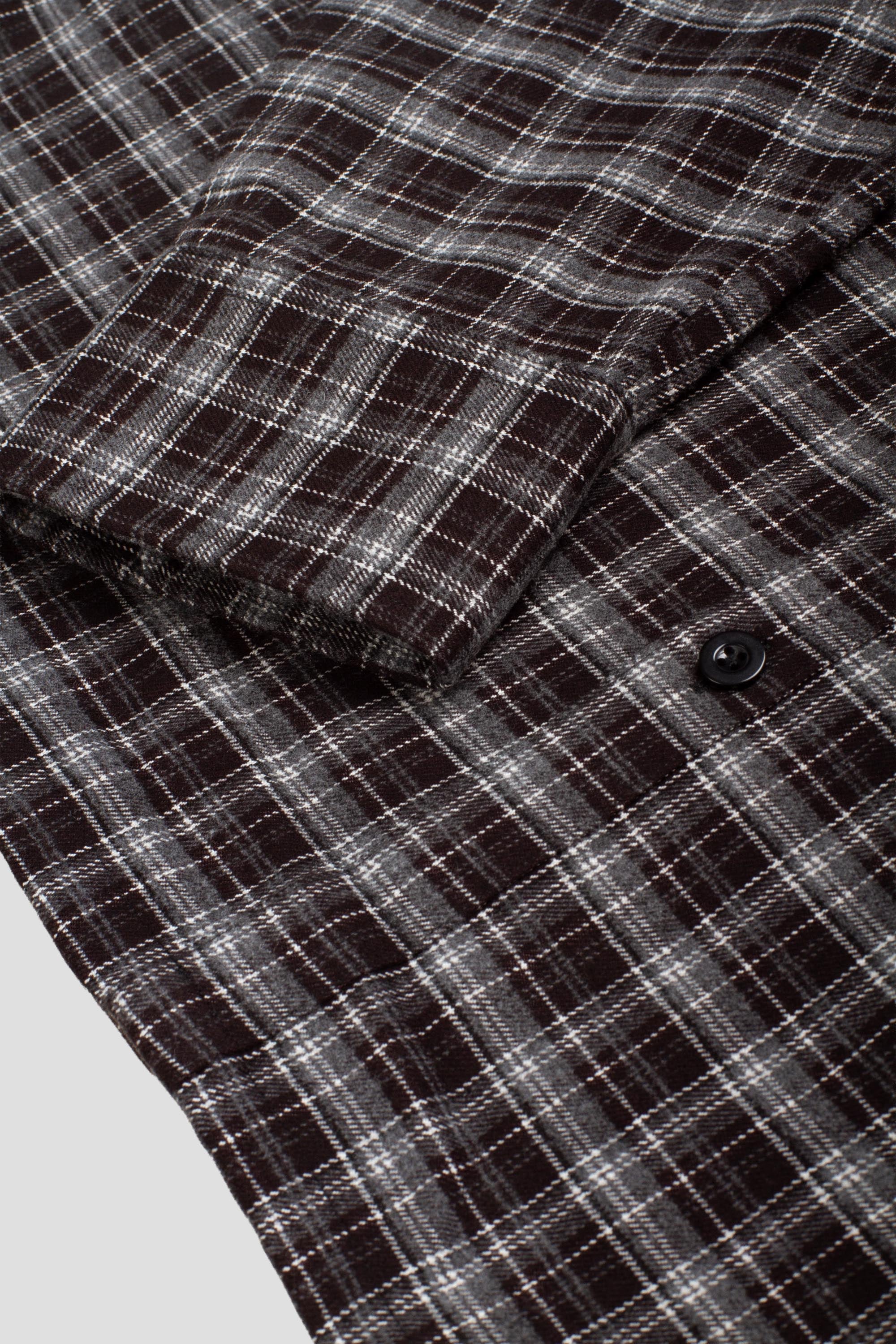Plaid Boxy Shirt Charcoal