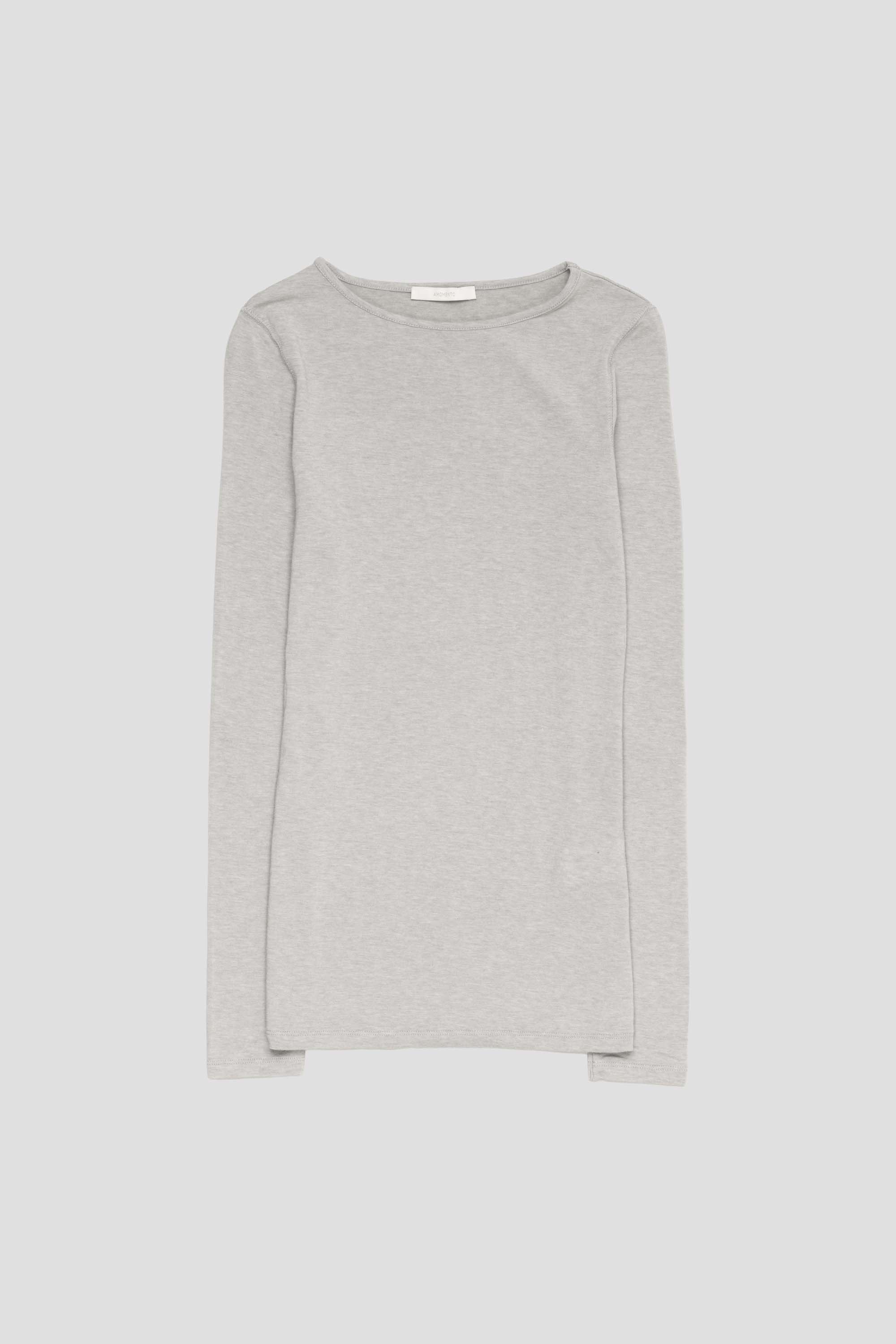 Round T-Shirt Light Grey