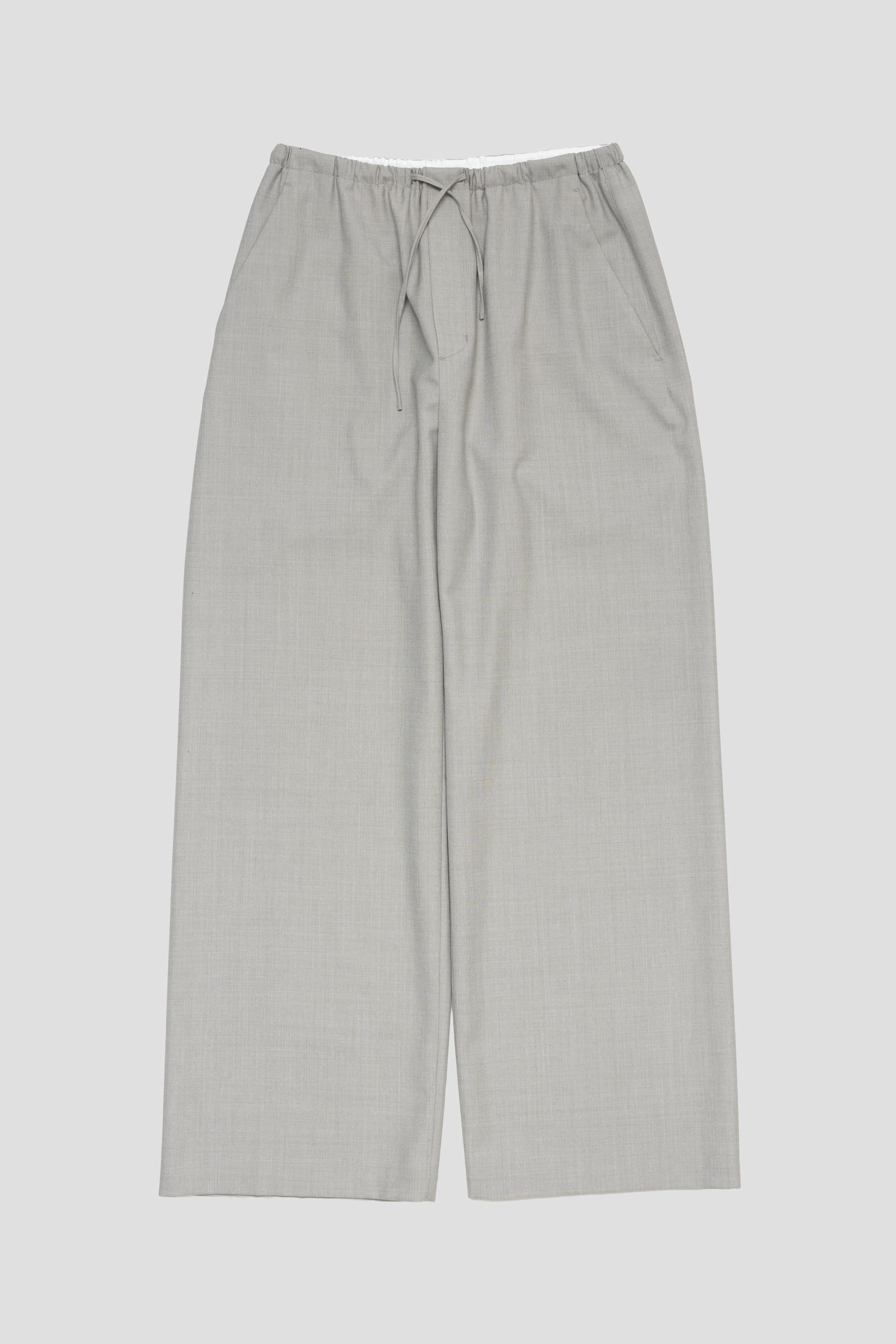 Mens Wool Banding Pants Beige