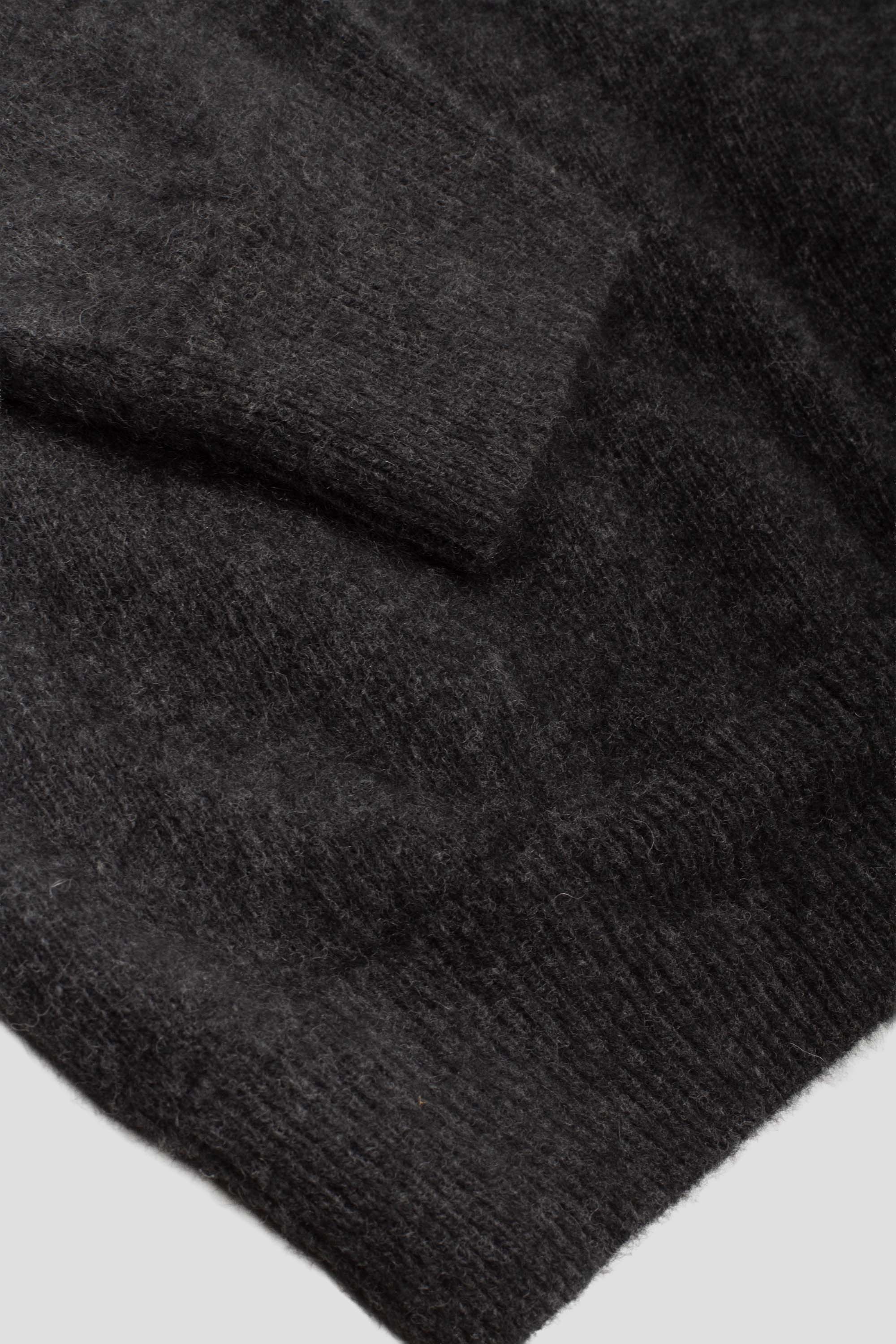 Racoon Hoodie Knit Dark Grey
