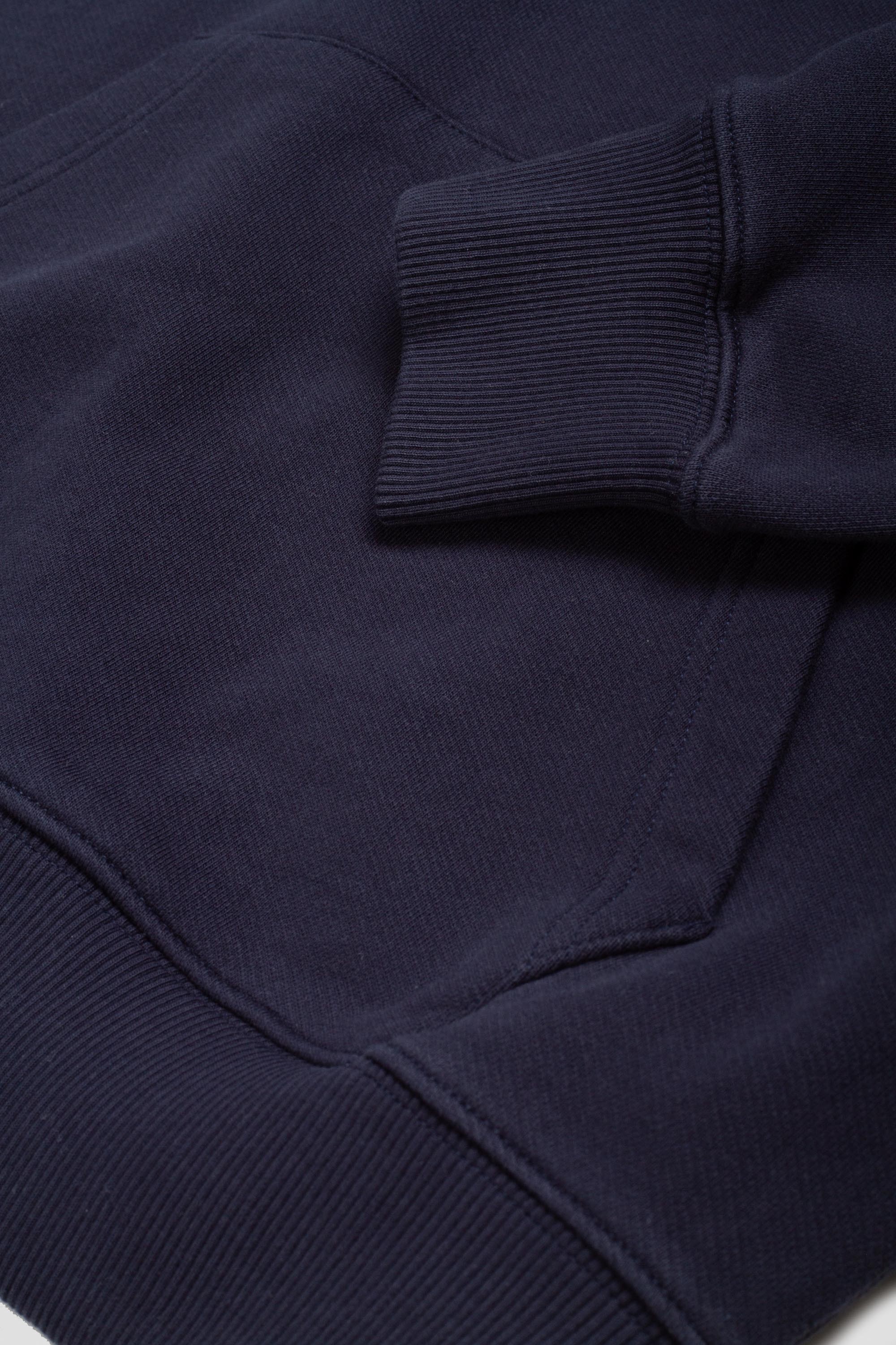 Block Zip Mock Navy