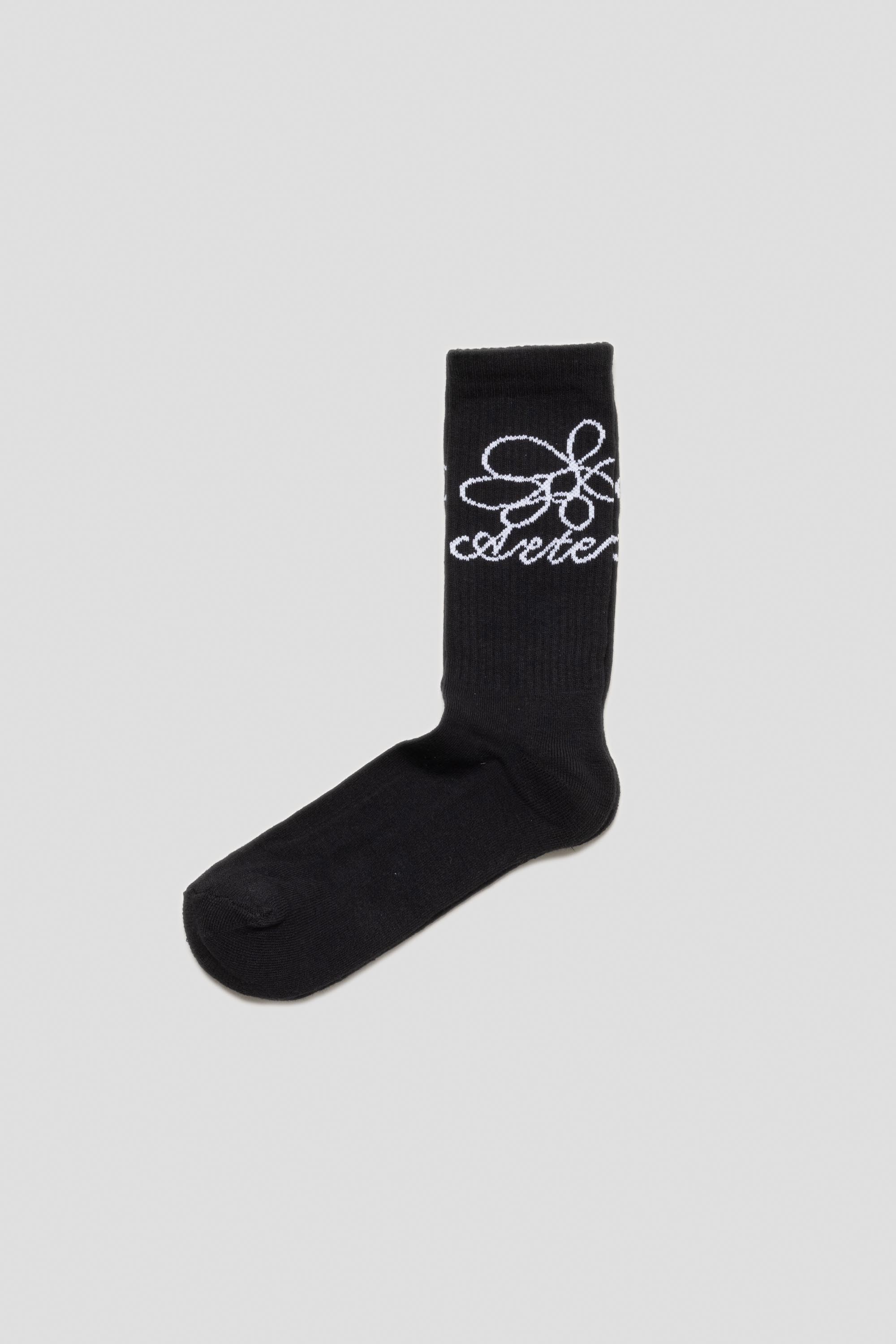 Flower Logo Socks Black