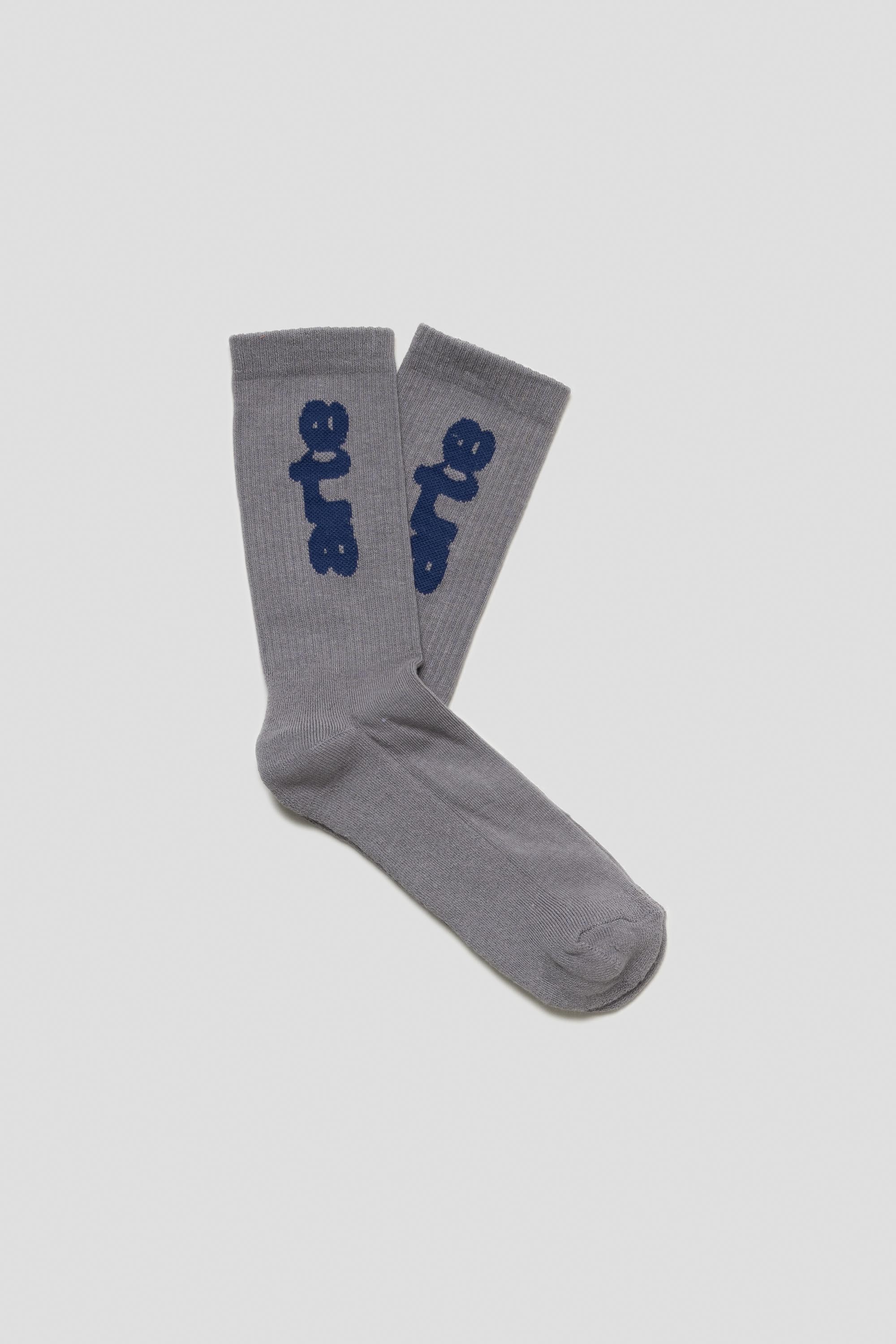 Blurred Vertical Socks Grey