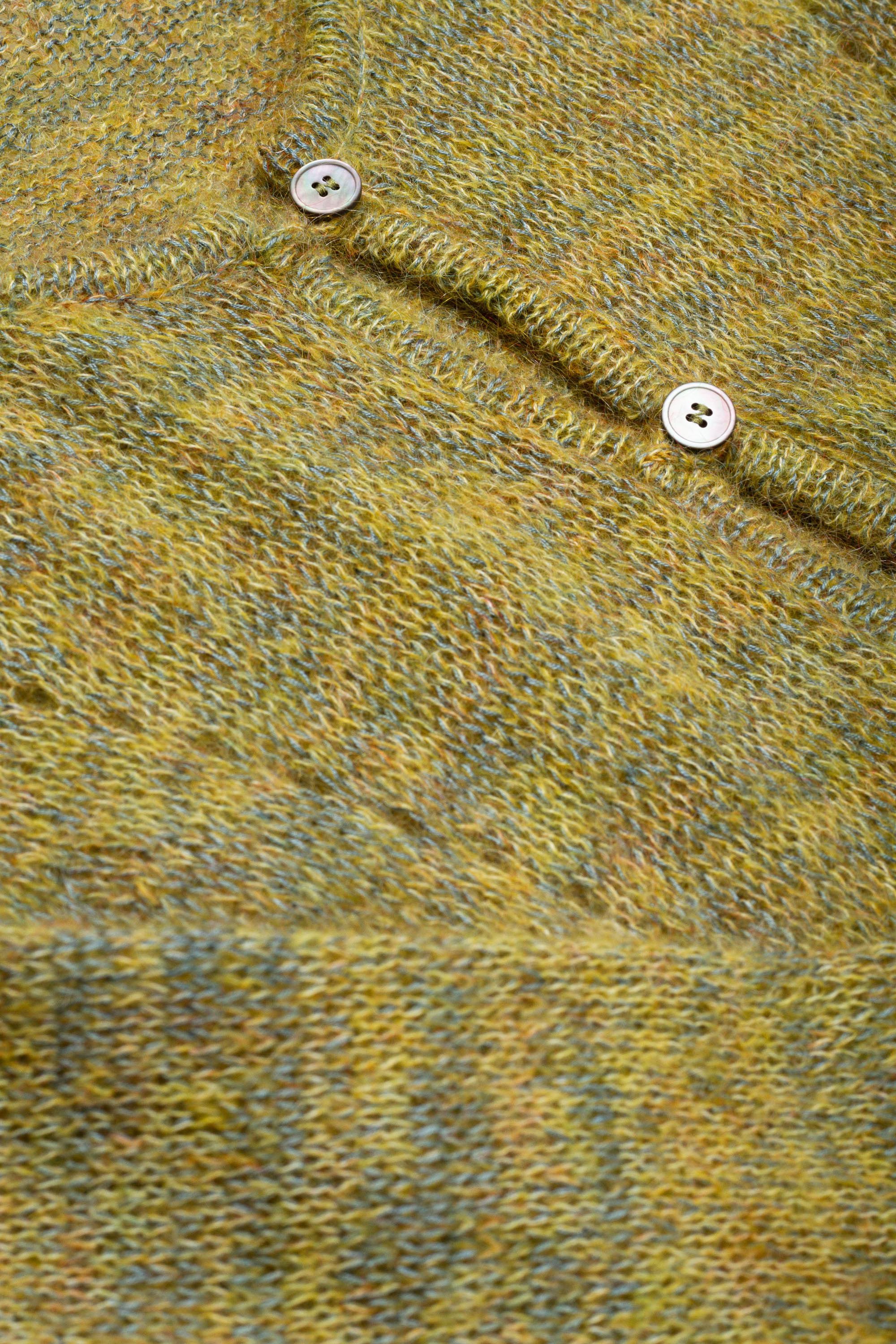 Gelle Cardigan Yellow Green Melange