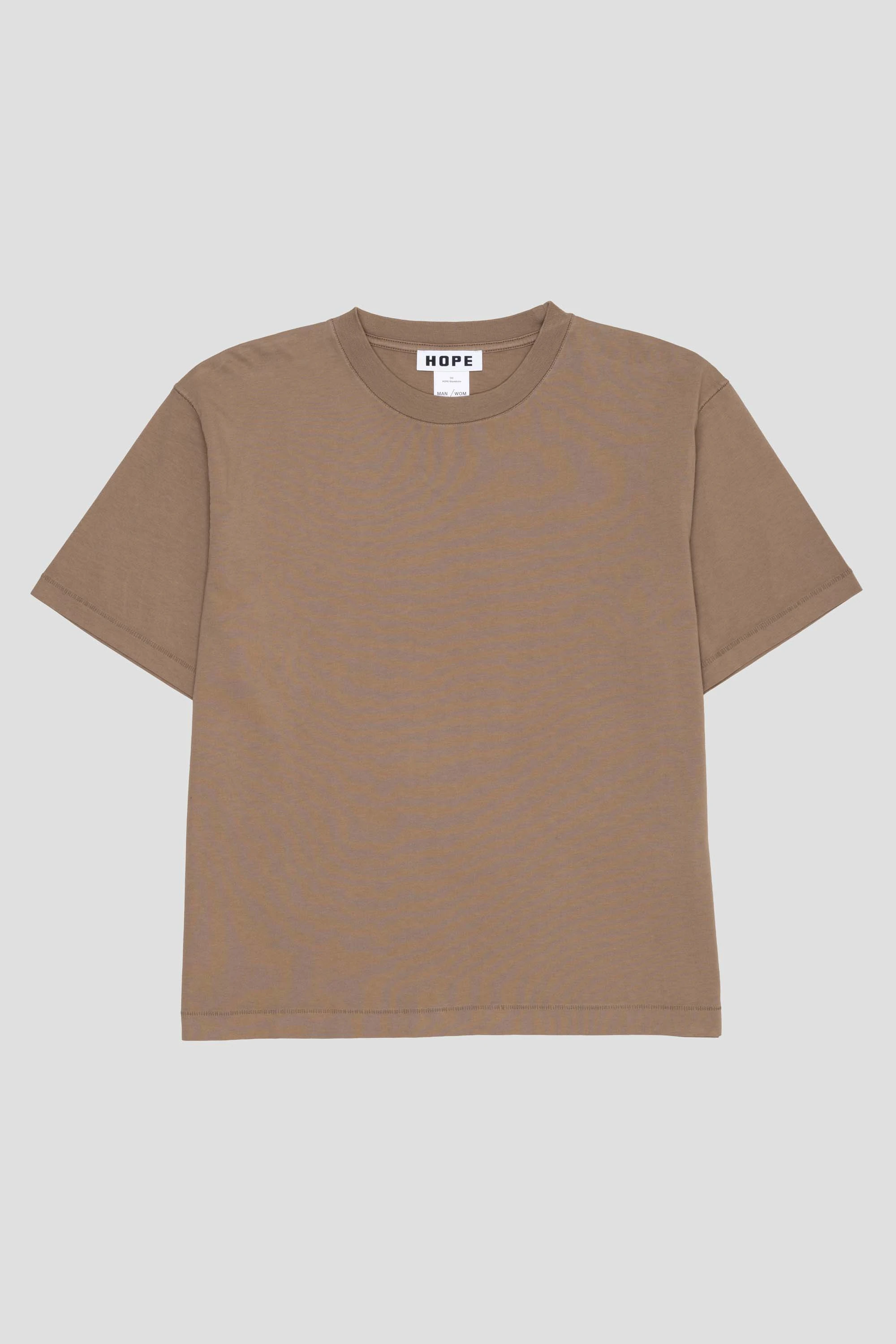 Boxy Tee Faded Light Brown Jersey