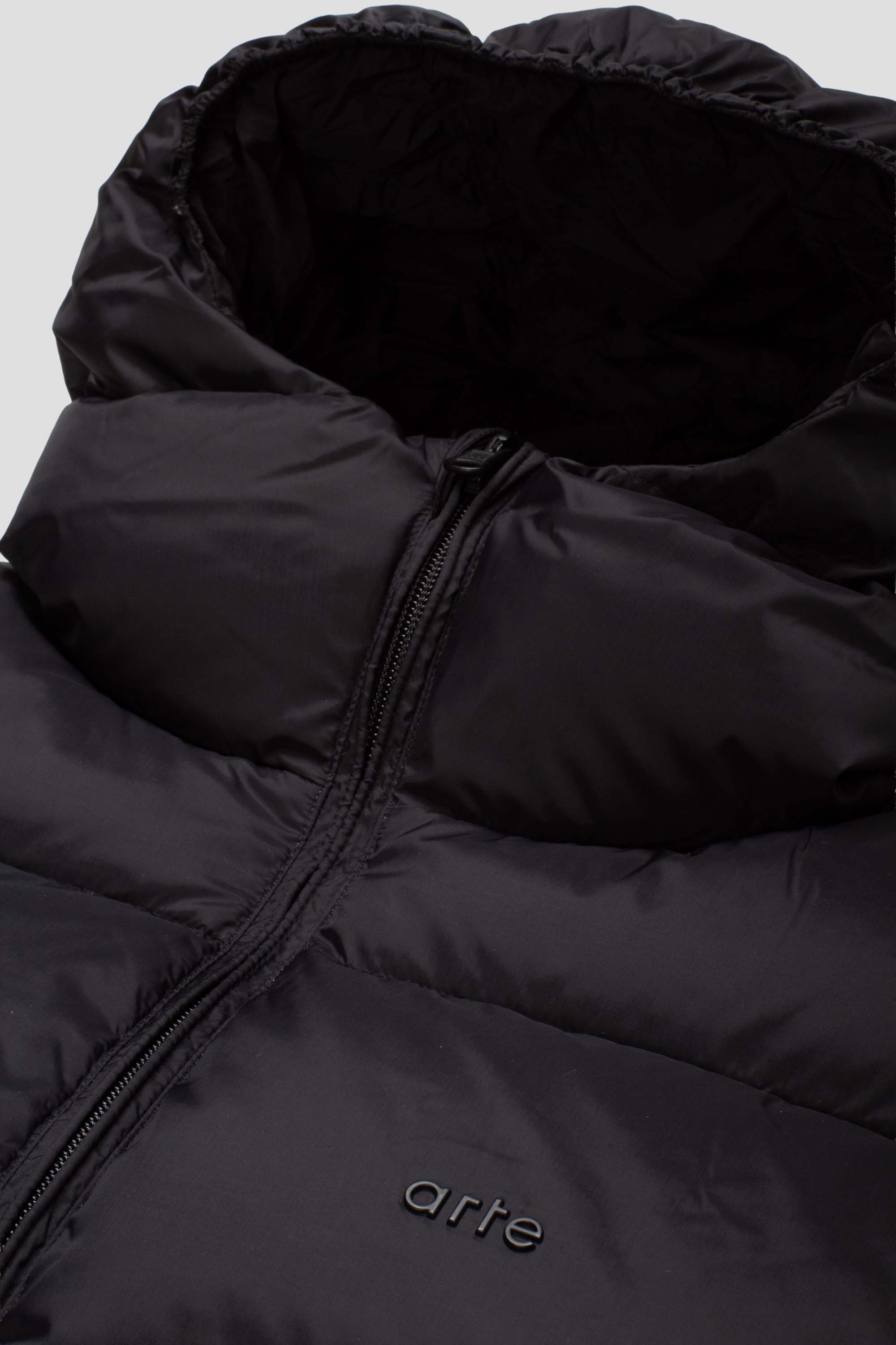 Cropped Puffer Jacket Black