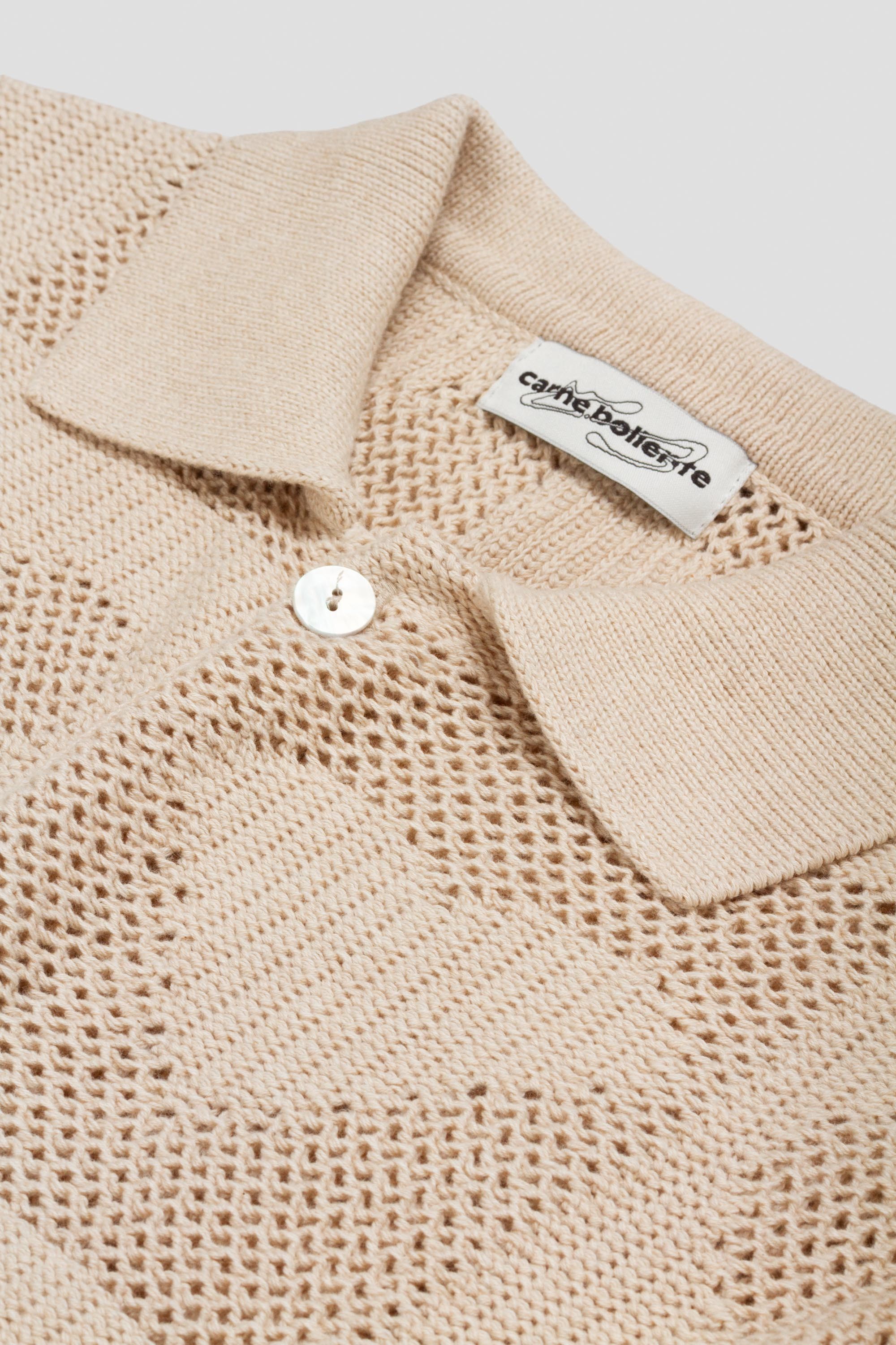 Cupid's Net Knit Shirt Dark Beige