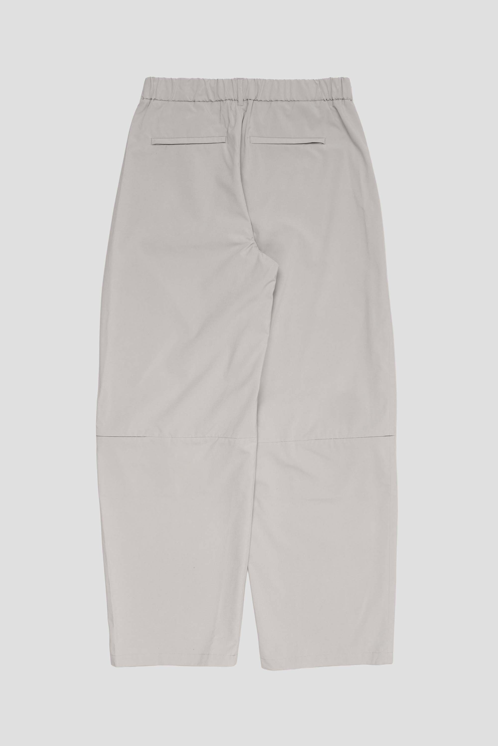 Curved Zip Banding Pants Grey