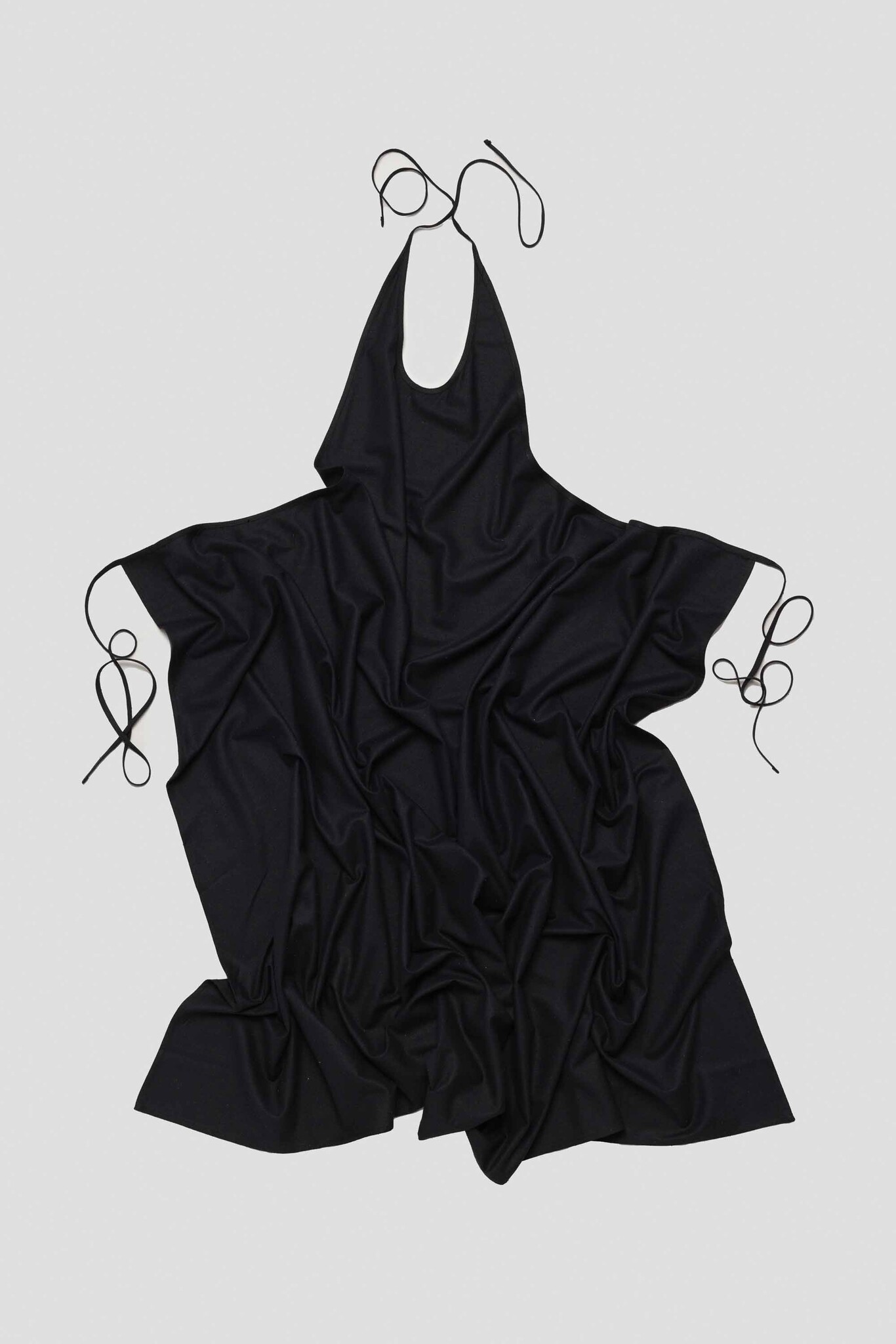 Apron Dress Wild Silk Black