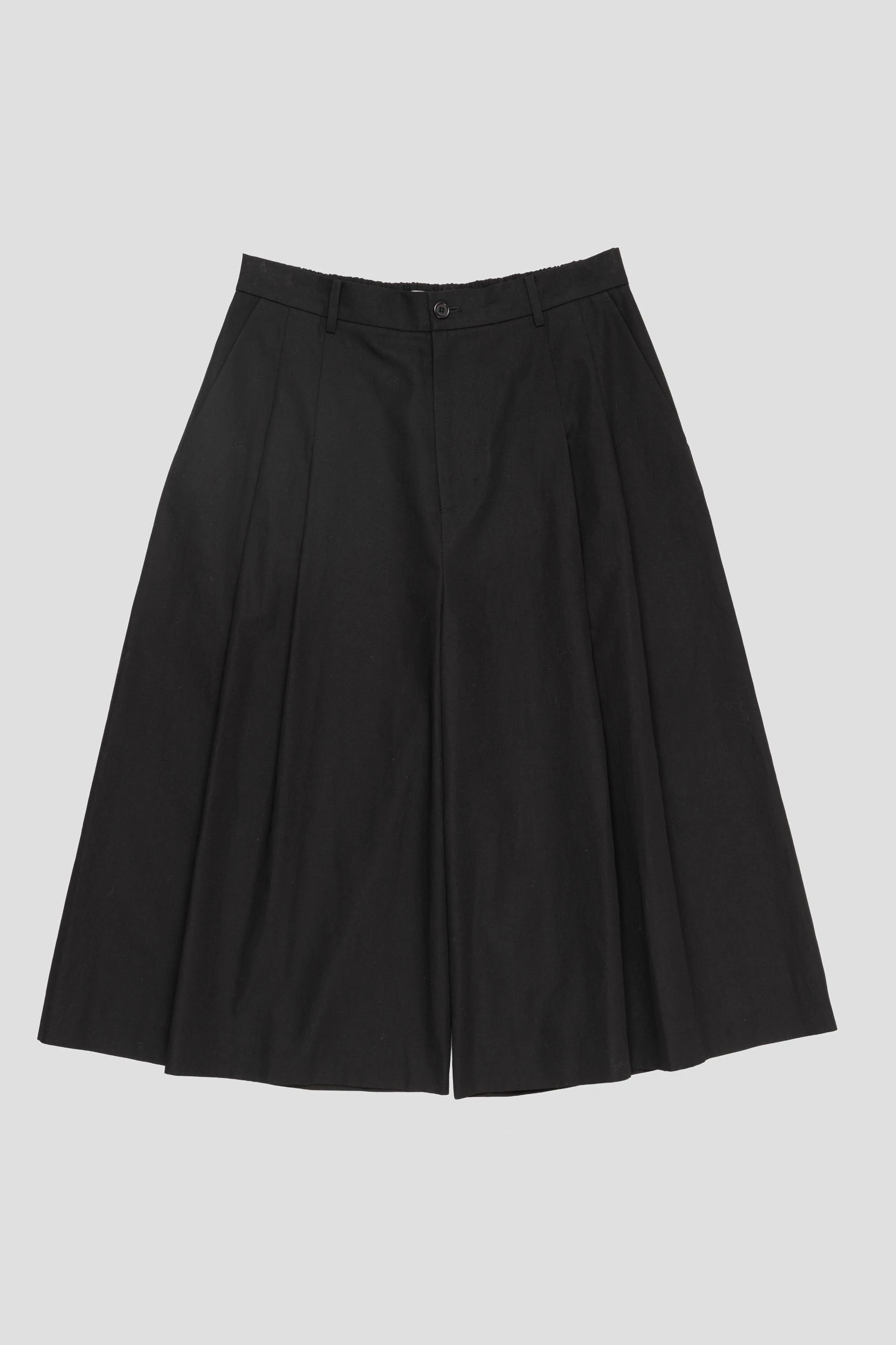 Wide Bermuda Pants Black
