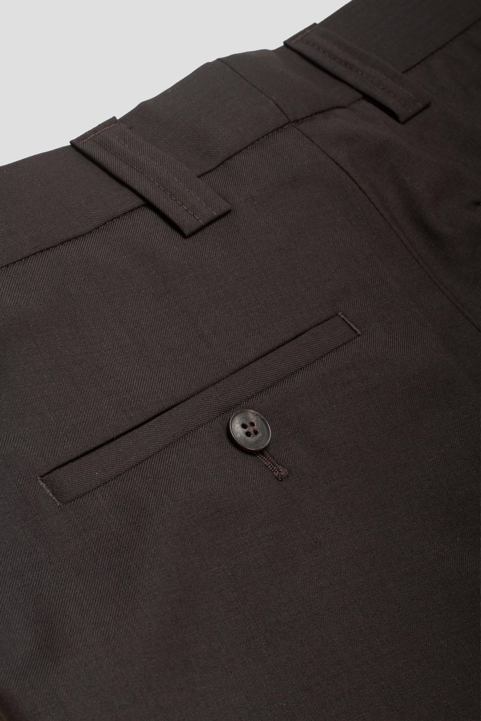 Classic Trousers Coffee Twill Wool