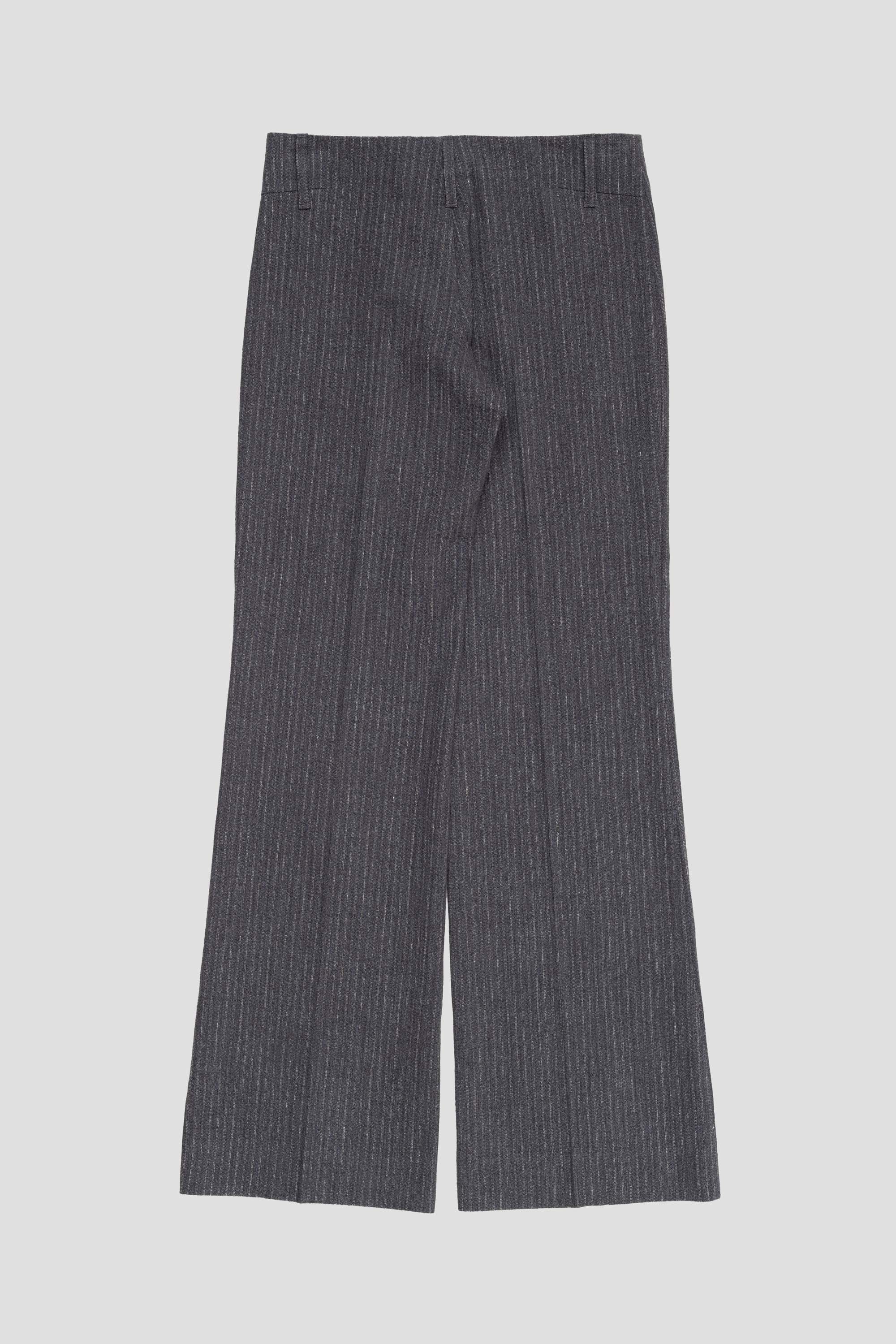 Aspect Trousers Textured Blue Grey Stripe