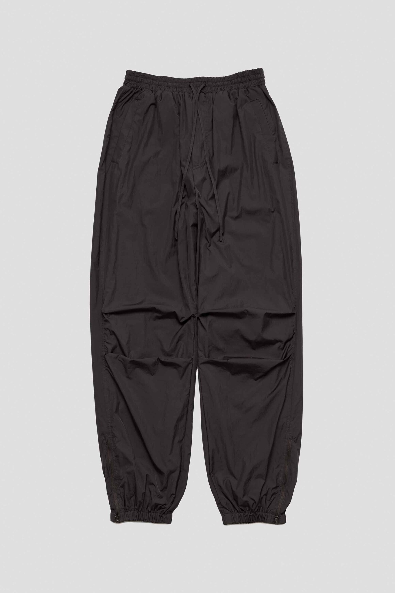 Padded Shirring Pants Dark Brown