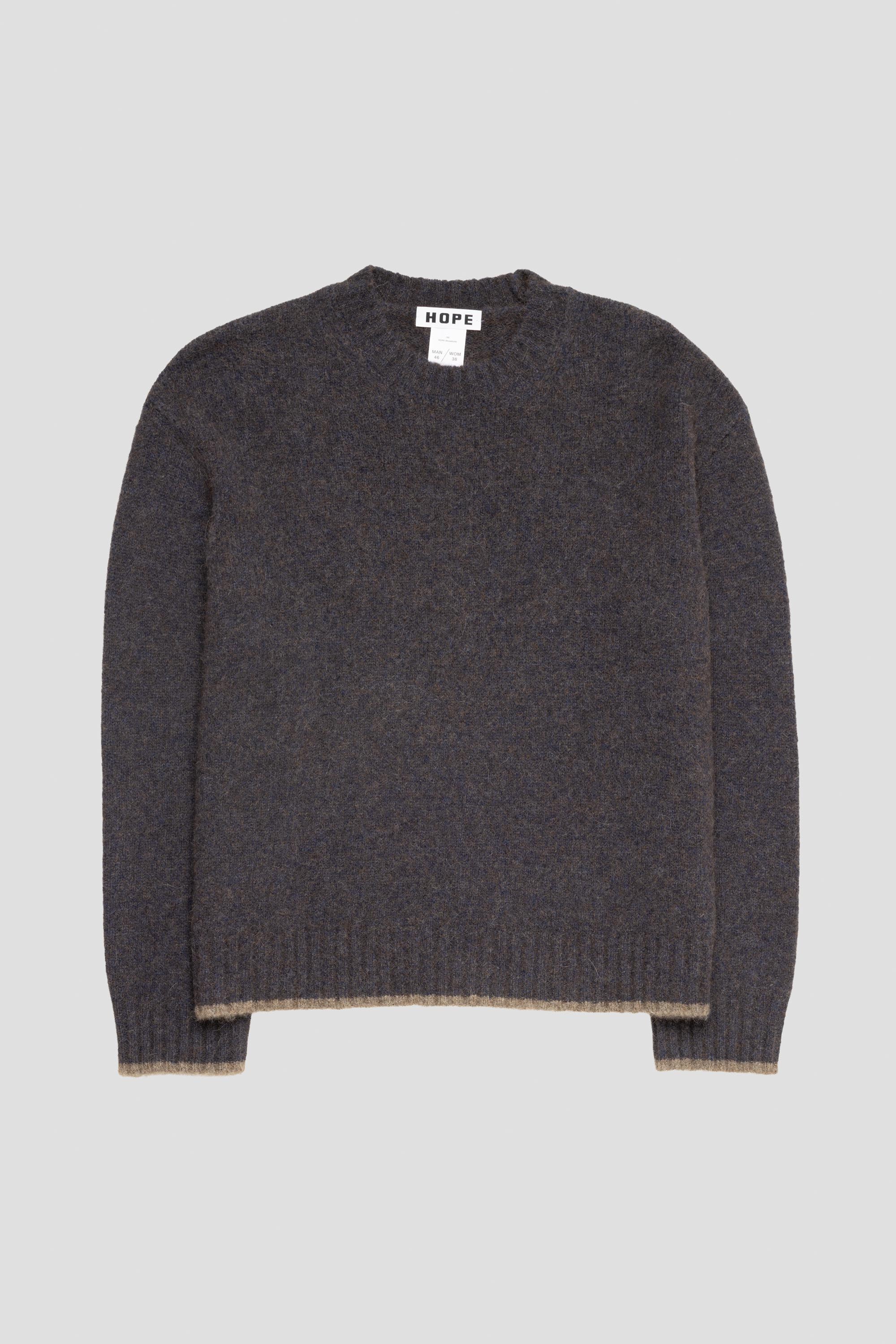 Box Sweater Blue Brown