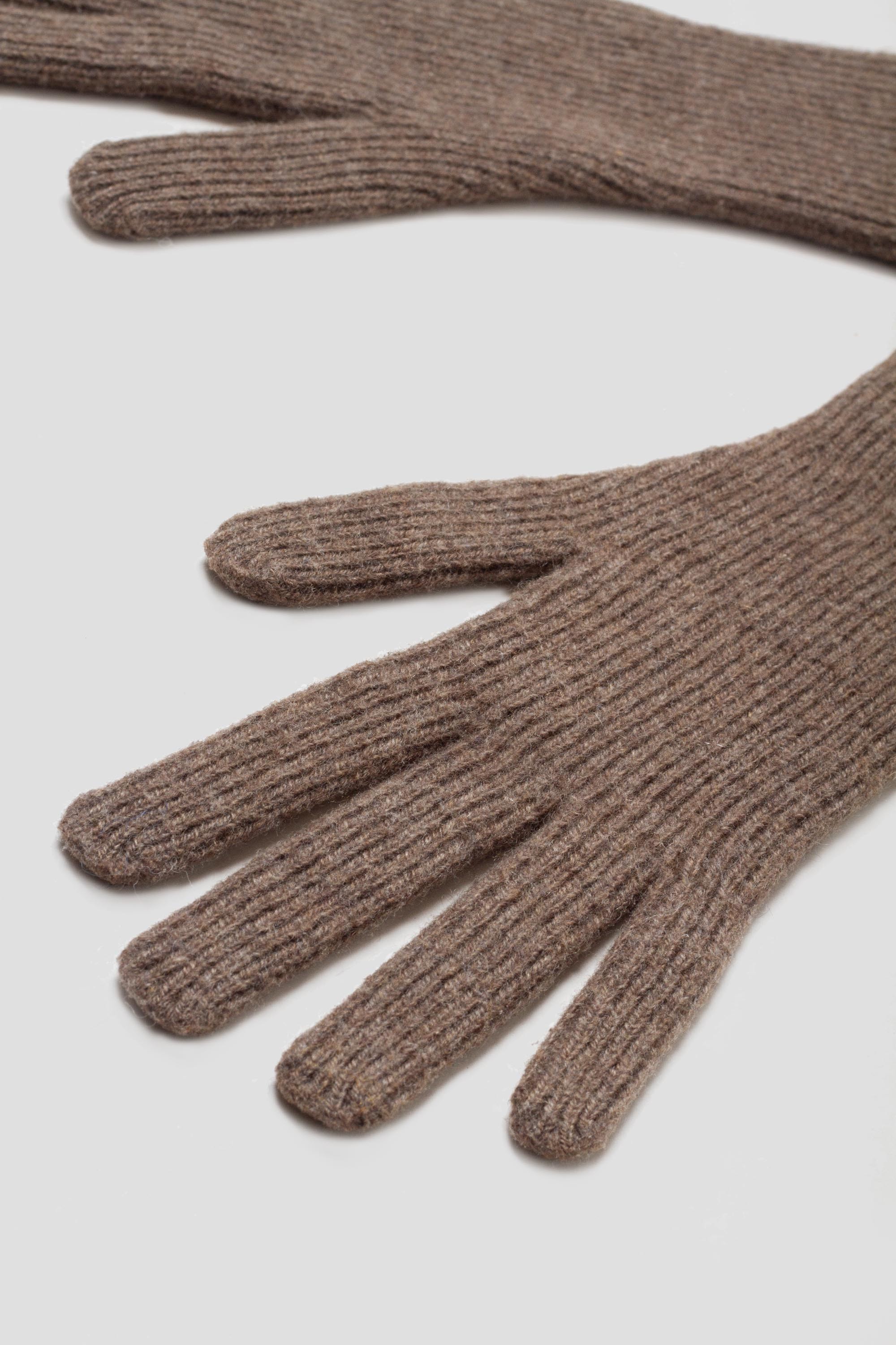 Ribbed Gloves Teak Brown