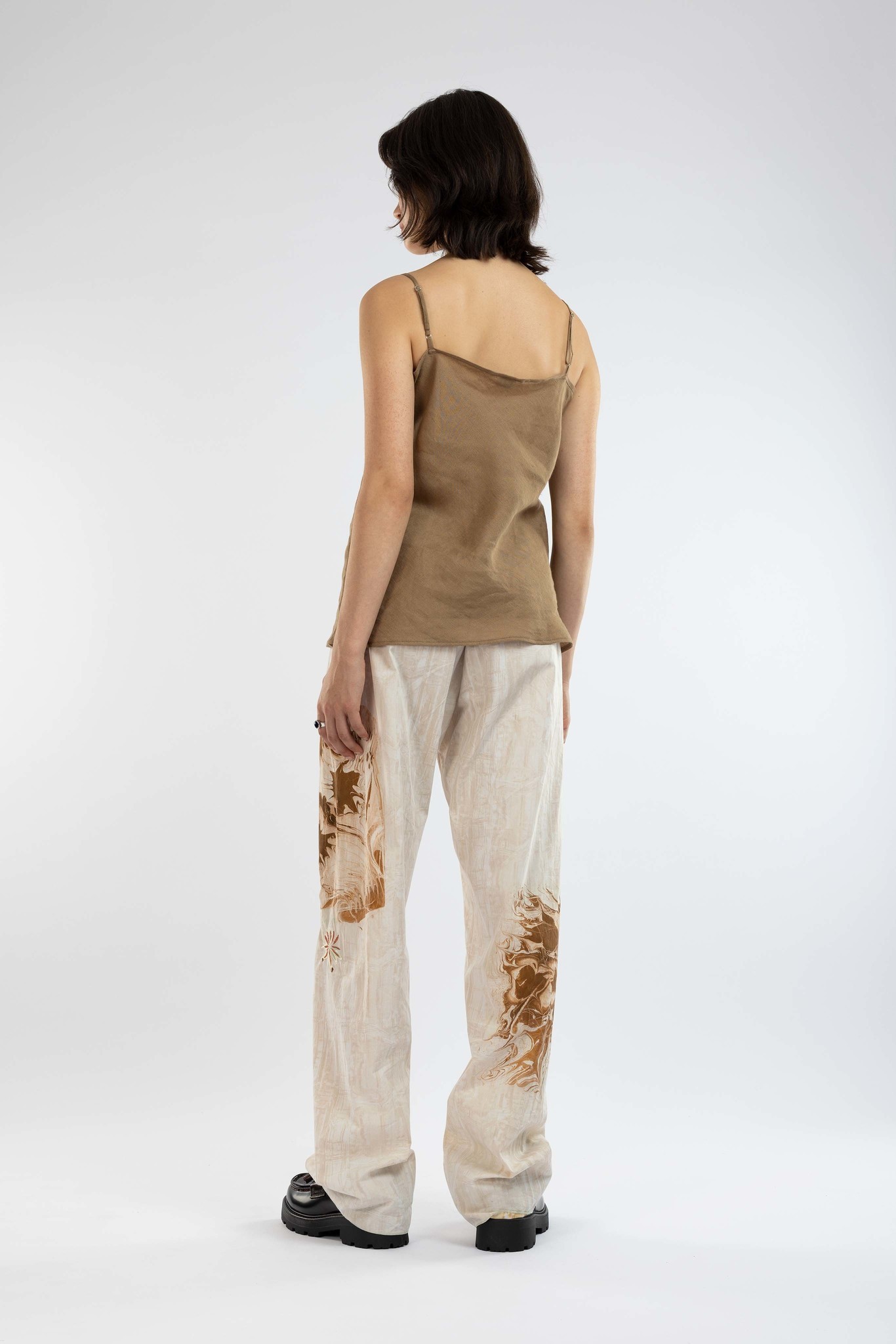 white trousers with brown radiance