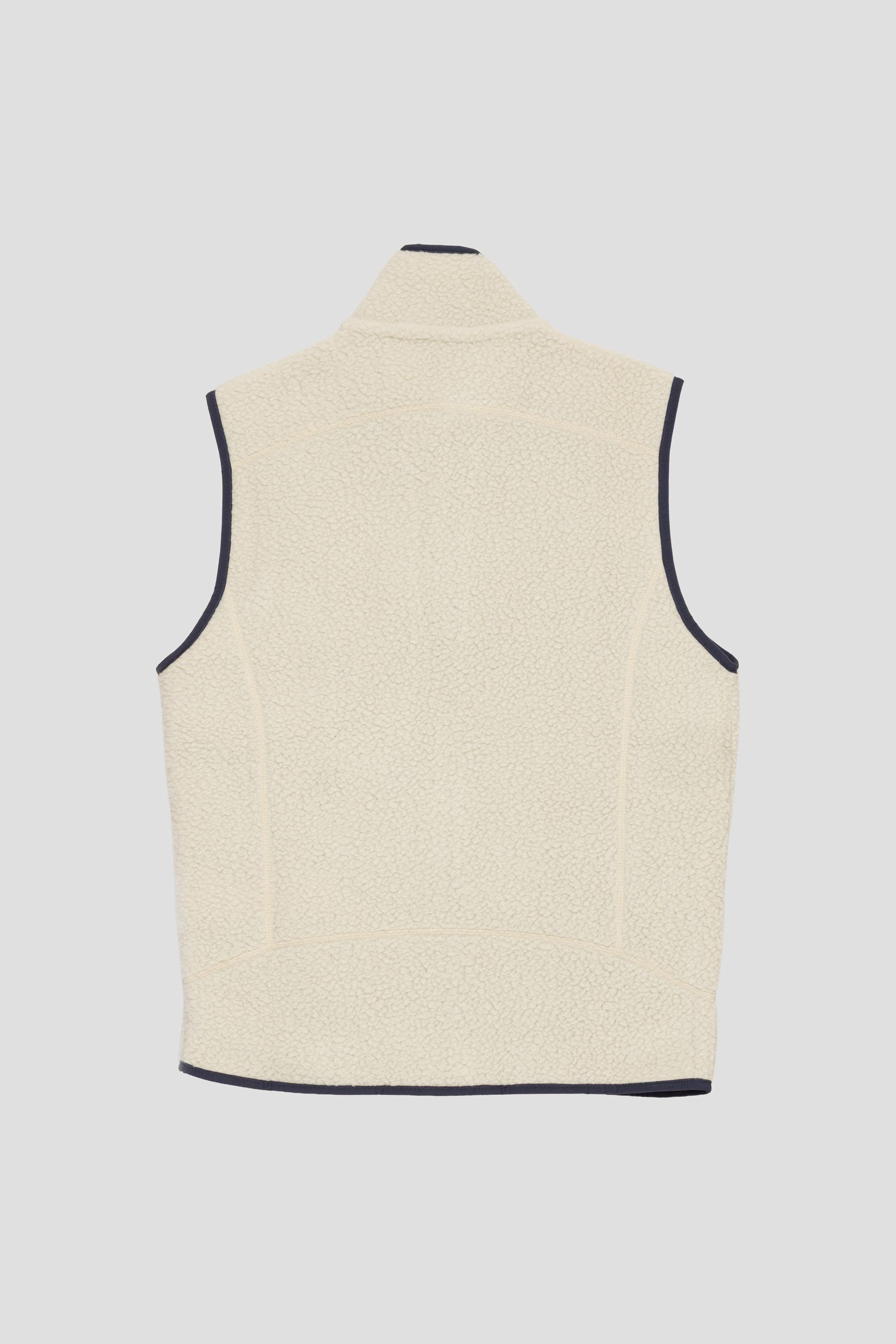 Retro Pile Vest Pelican with Smolder Blue
